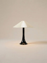 Nova Large Portable Lamp | Black Base - Cream Shade