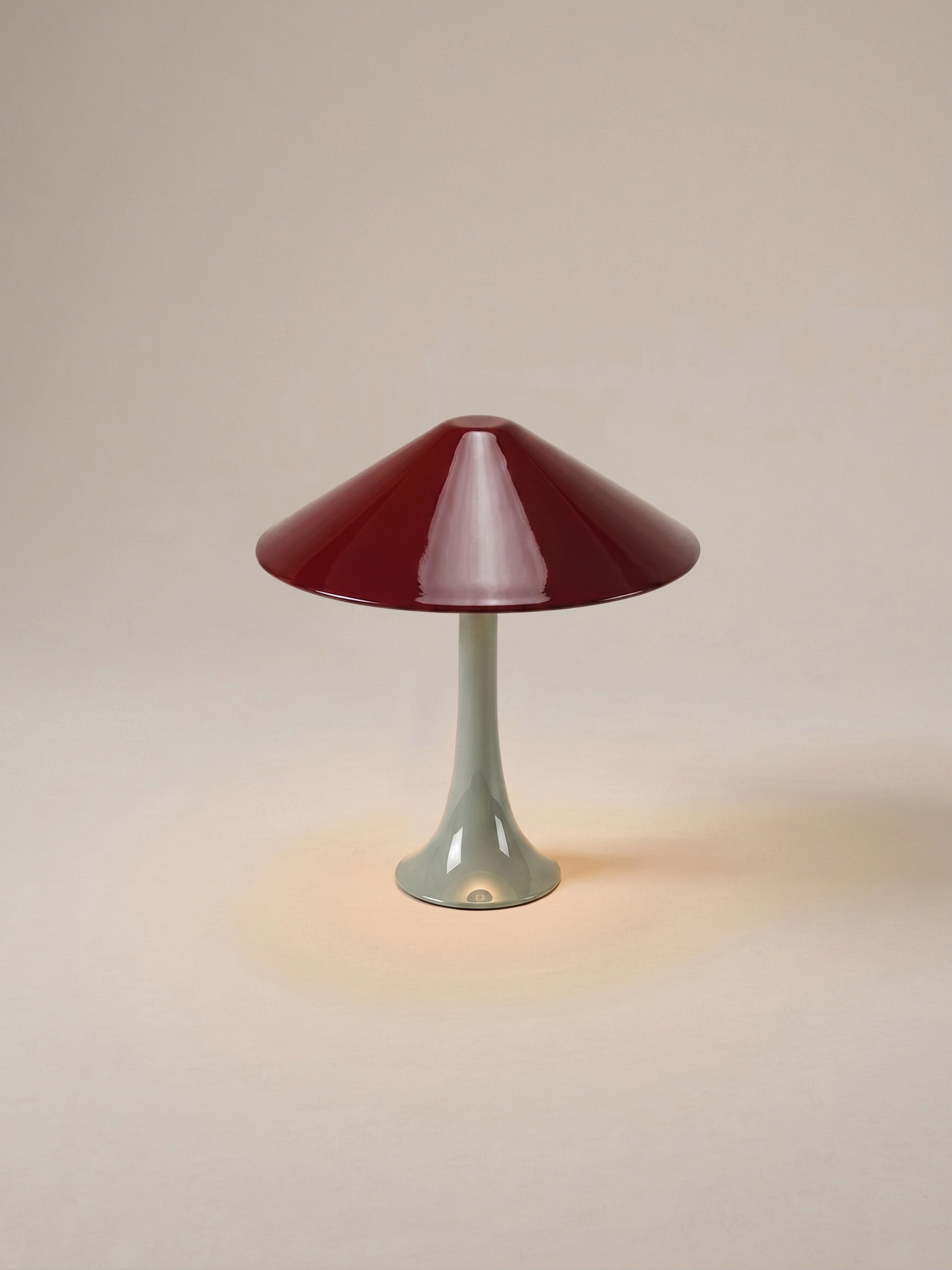 Nova Große tragbare Lampe | Burgunderrot