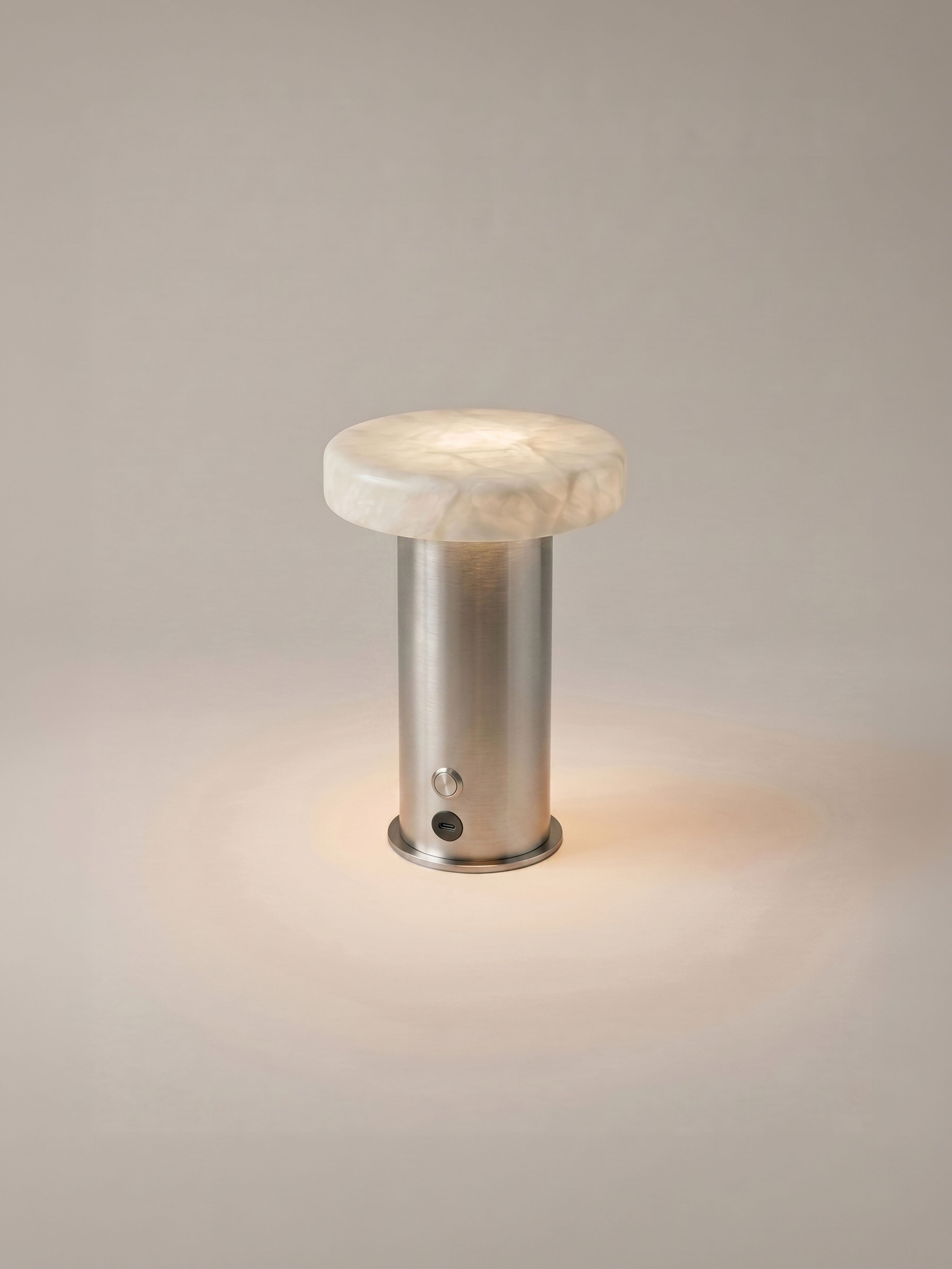 Bogen-Mini-Traglampe | Alabaster