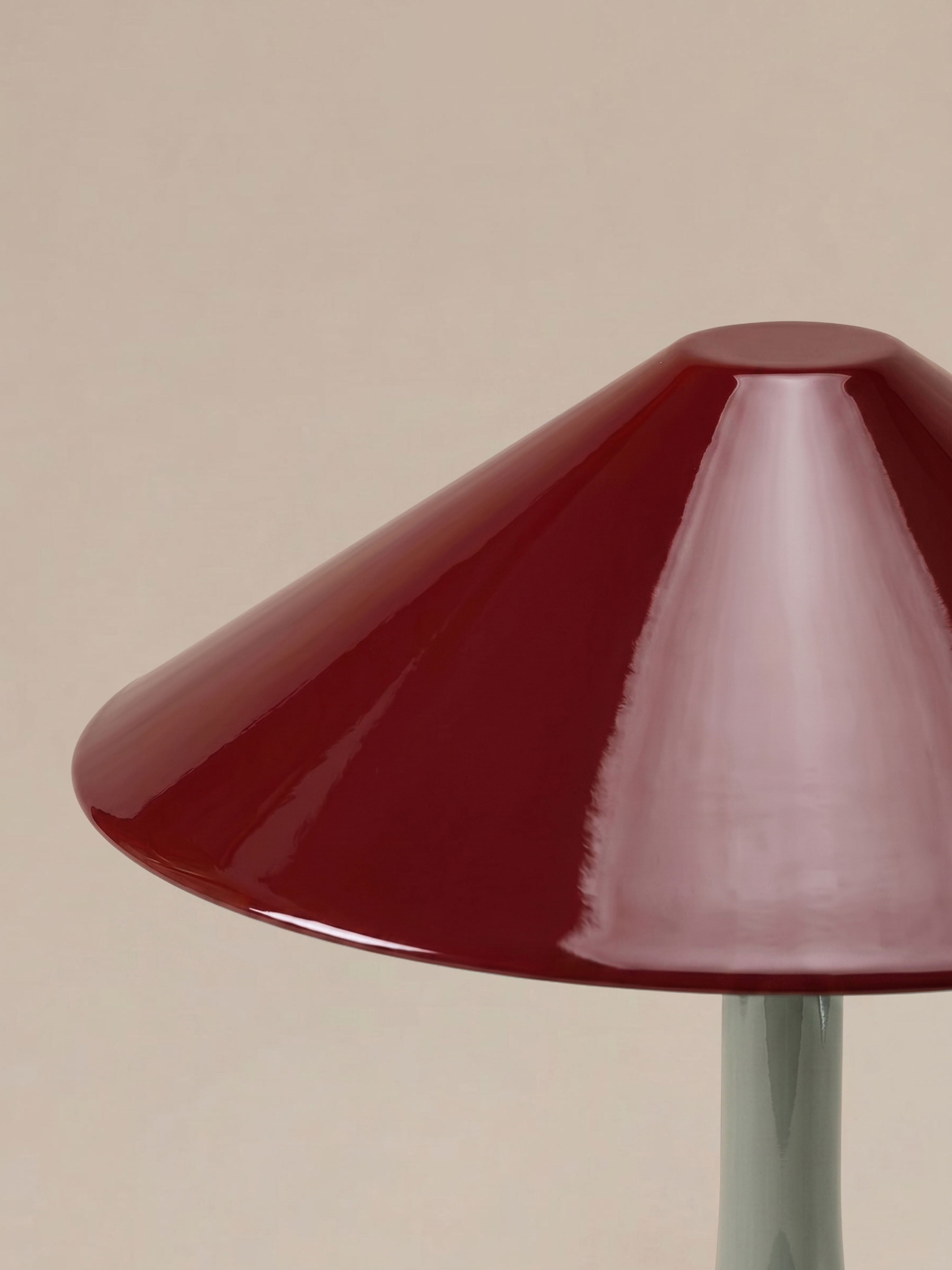 Nova Große tragbare Lampe | Burgunderrot