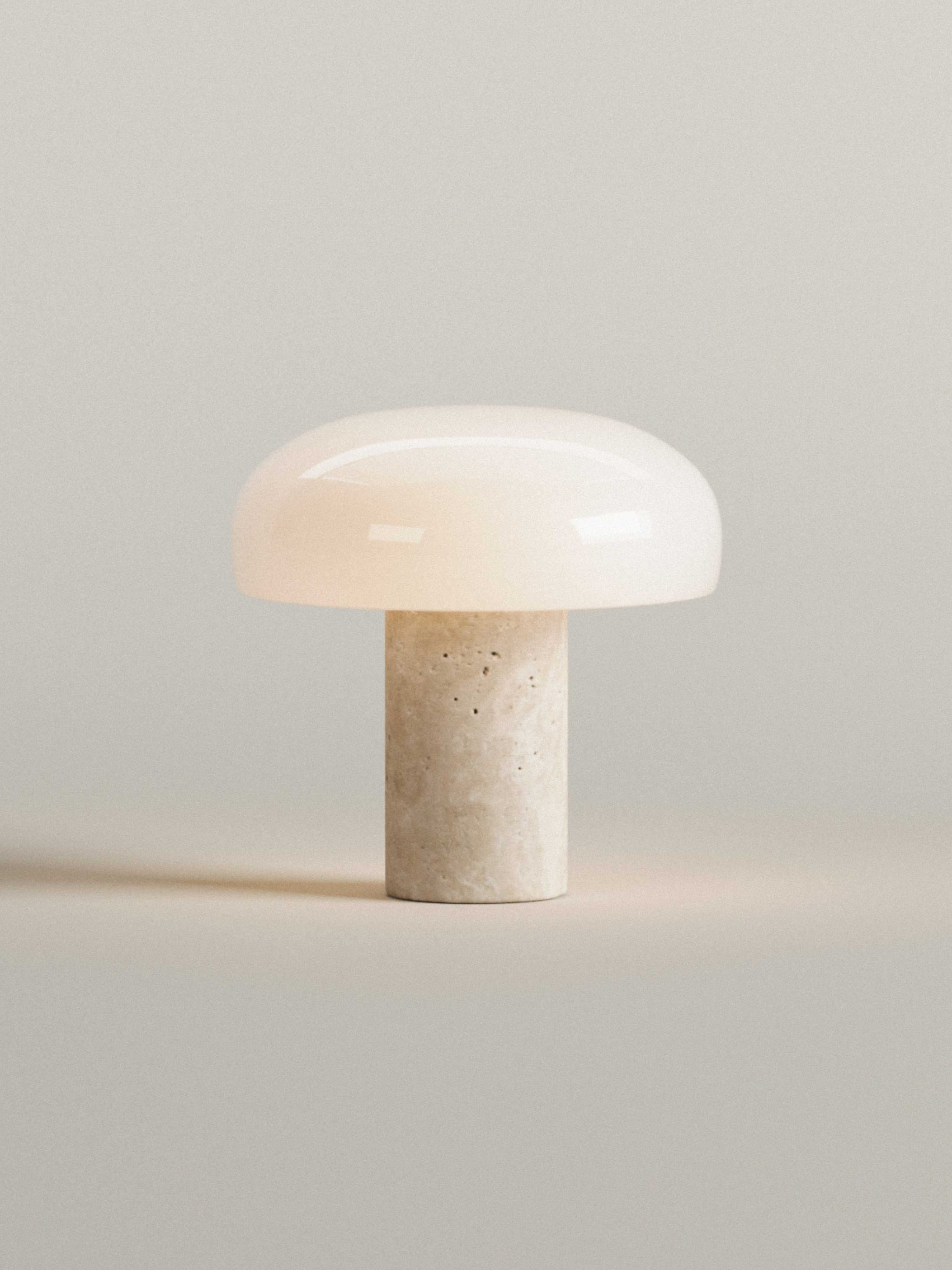 (Early Access) Aurum Table Lamp Small V. 2 | Calacatta Viola Marble & Linen | Portable