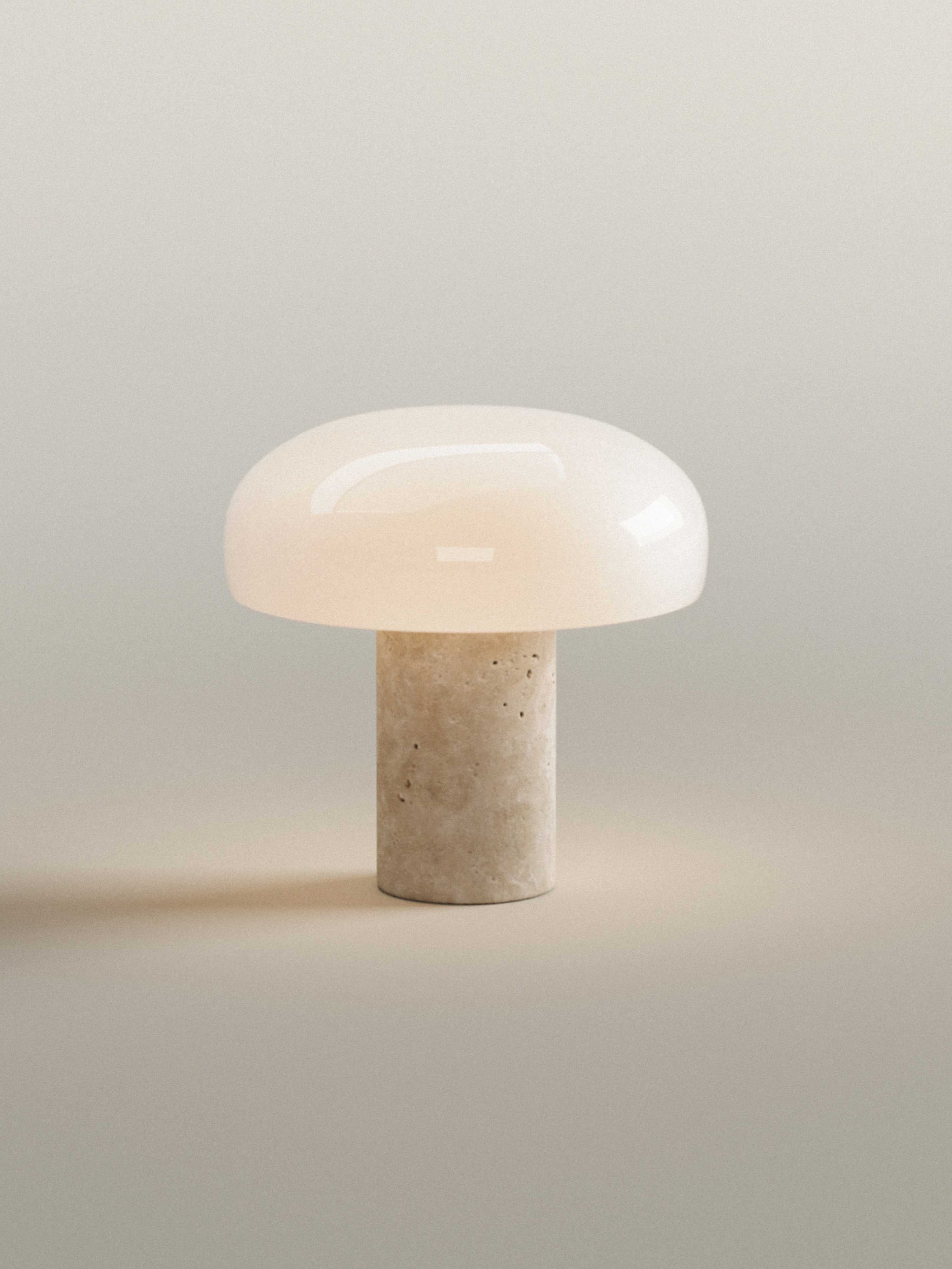 (Early Access) Aurum Table Lamp Small V. 2 | Calacatta Viola Marble & Linen | Portable