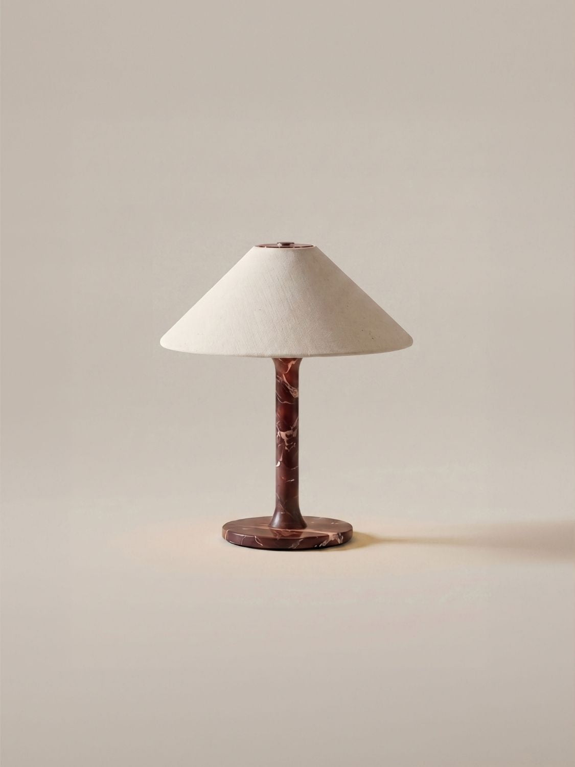 Das Original – Rossa Tragbare Lampe | Calacatta Viola & Leinen
