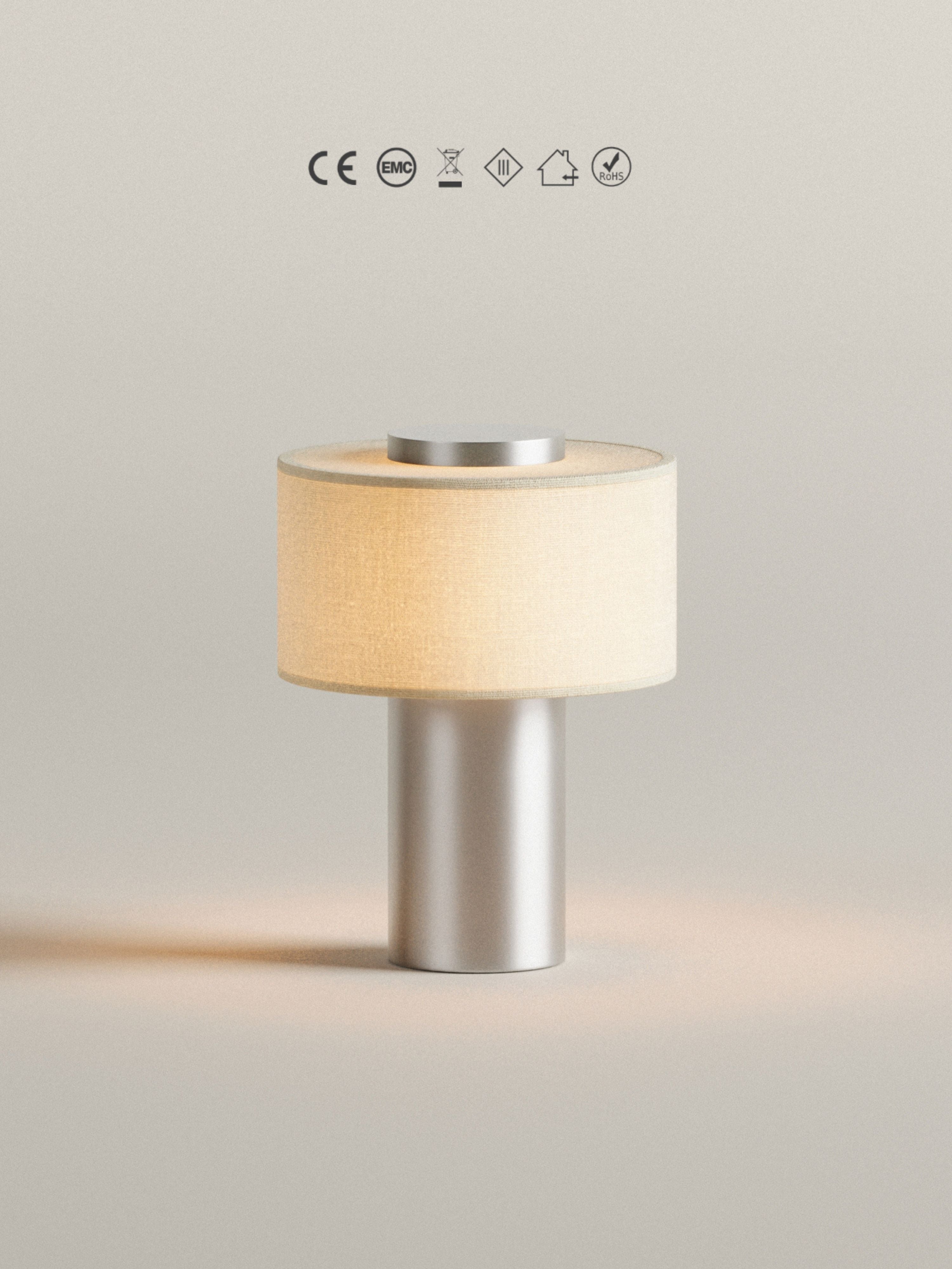Auríe Tragbare Lampe | Satiniertes Aluminium