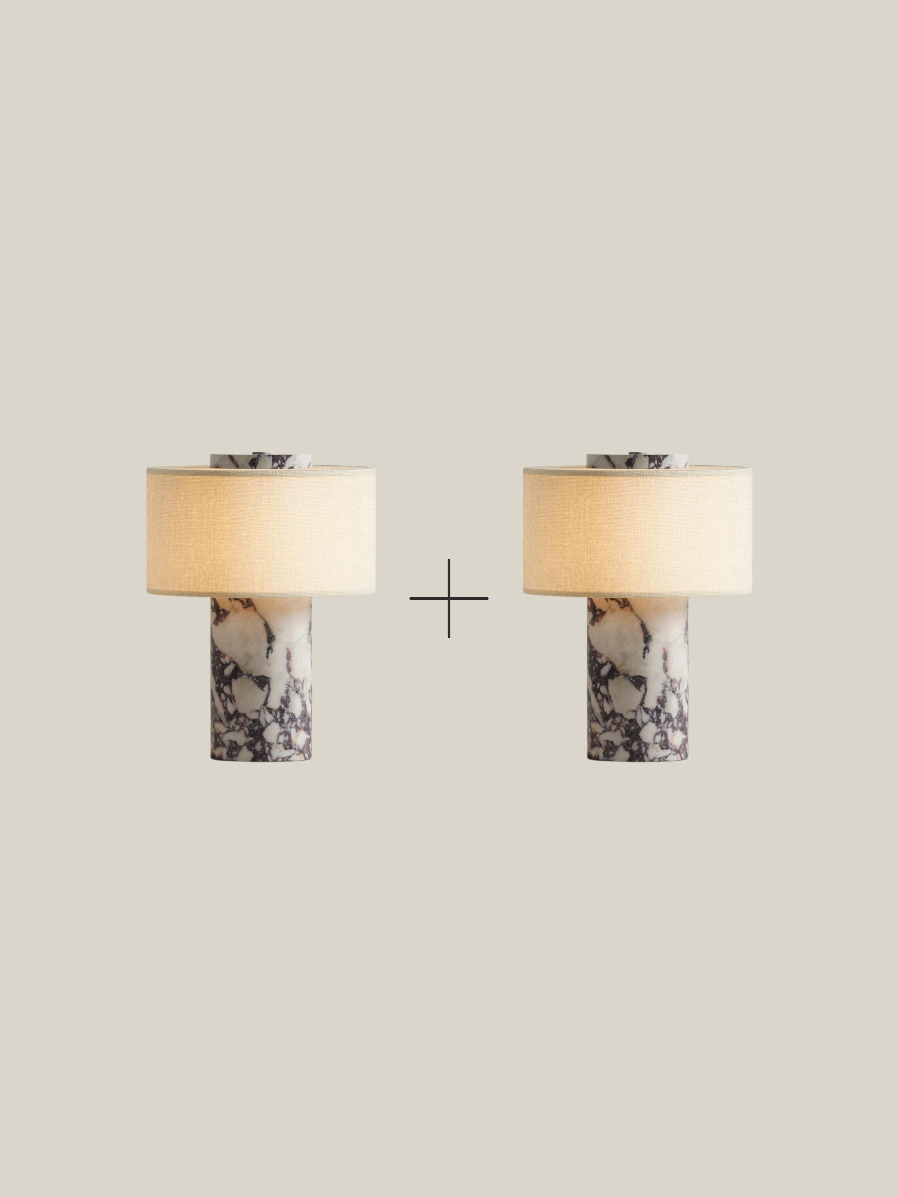 Auríe Portable Lamp | Calacatta Viola Marble & Linen
