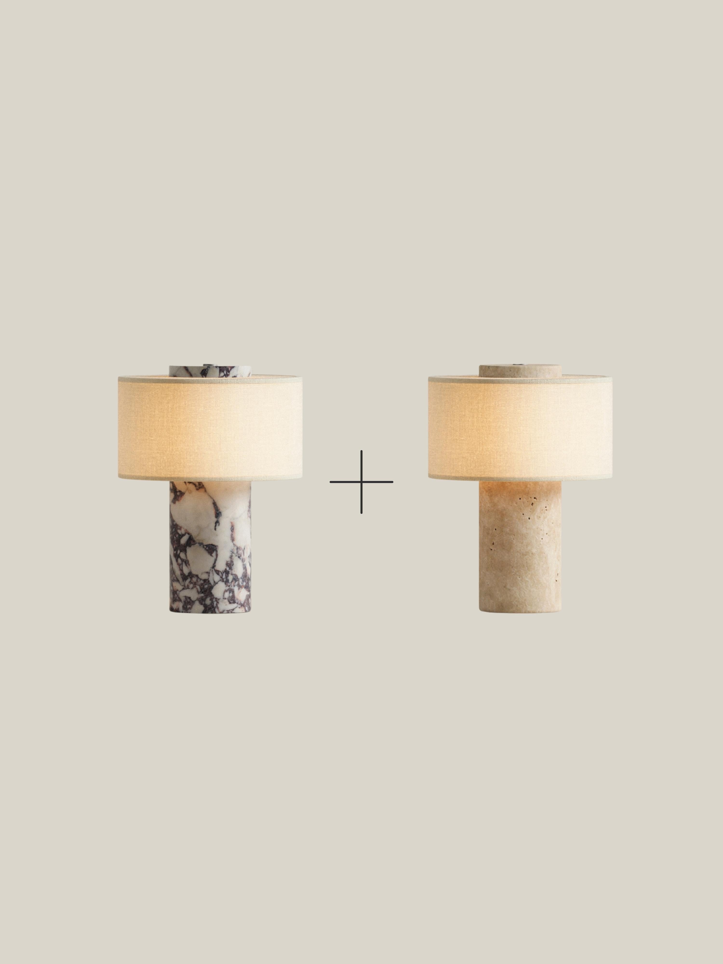 Auríe Portable Lamp | Calacatta Viola Marble & Linen