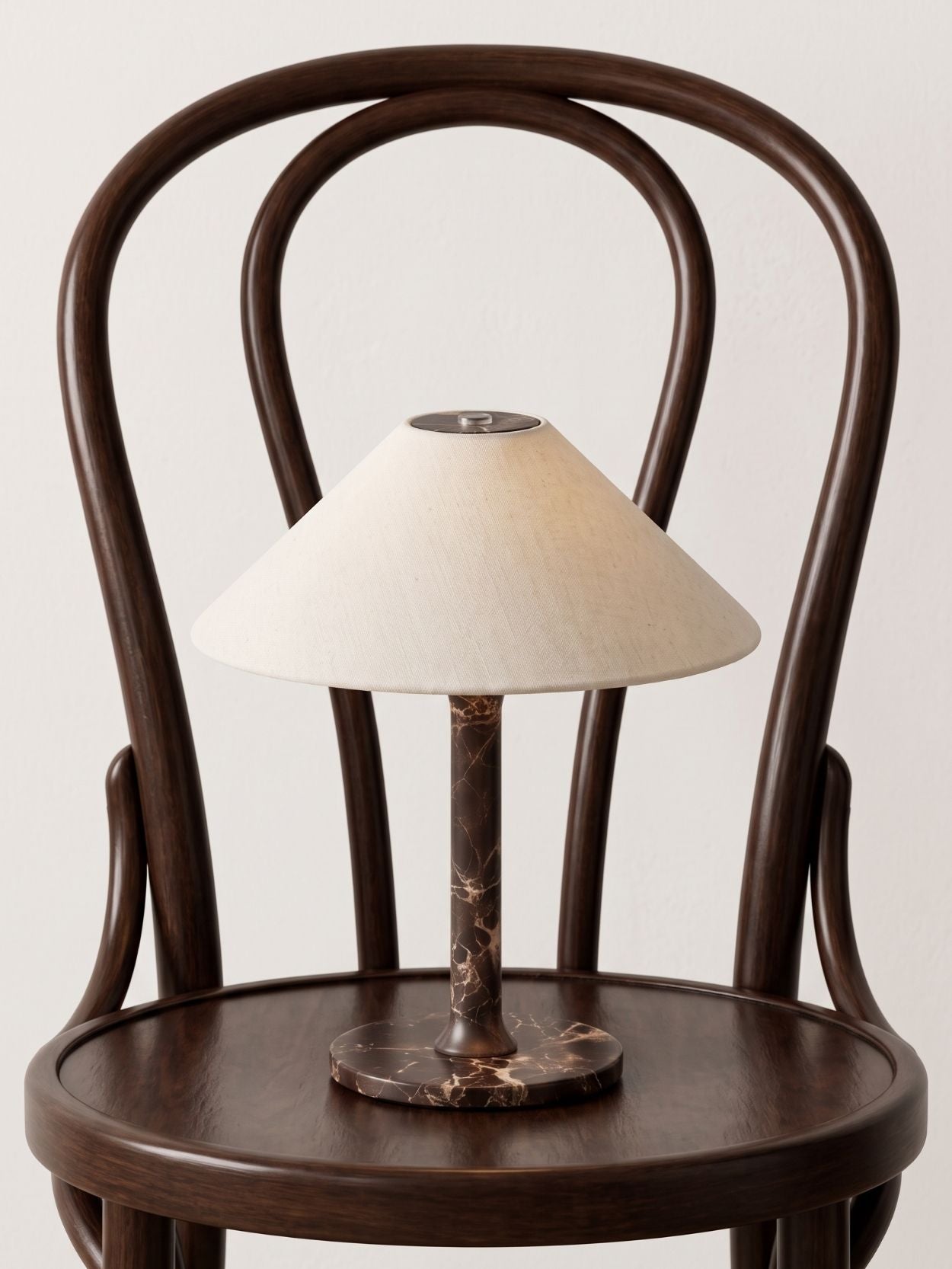Das Original – Rossa Tragbare Lampe | Calacatta Viola & Leinen