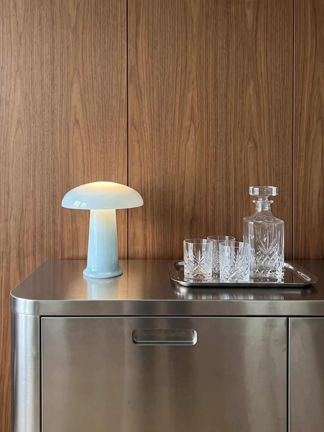 Cera Mini Portable Lamp | Blue Glass