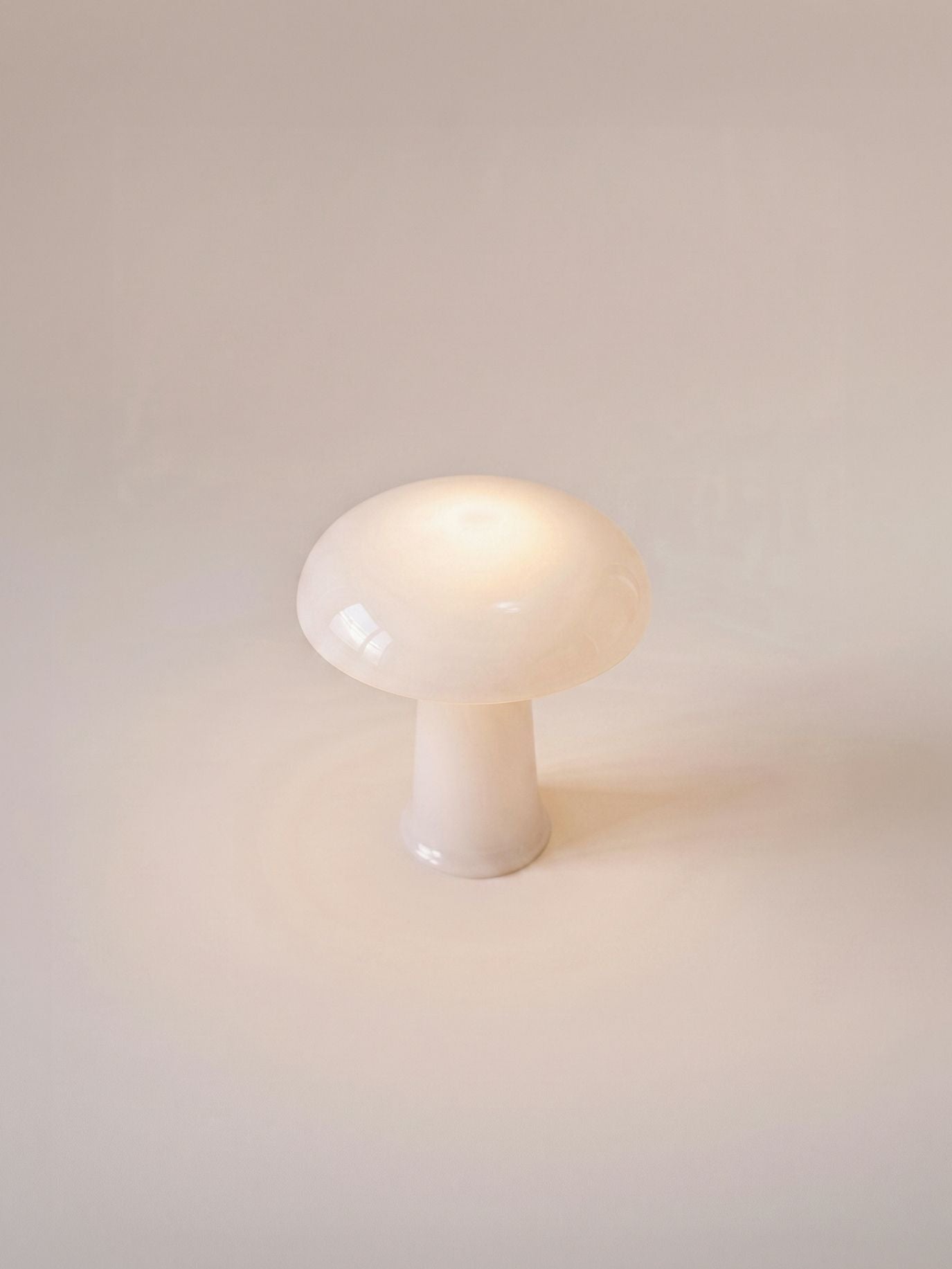 Cera Mini Portable Lamp | White Glass