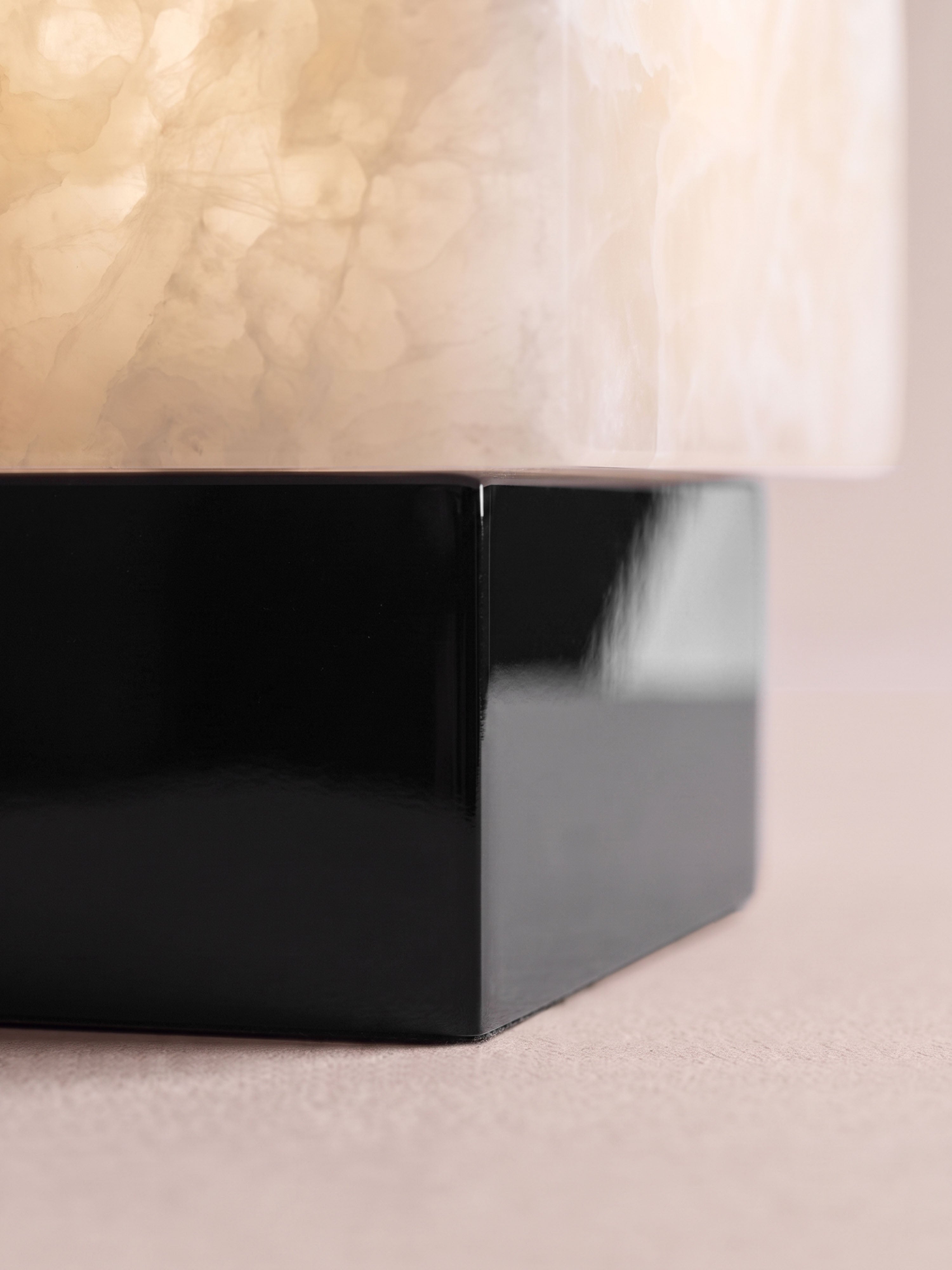 Bogen-Mini-Traglampe | Alabaster