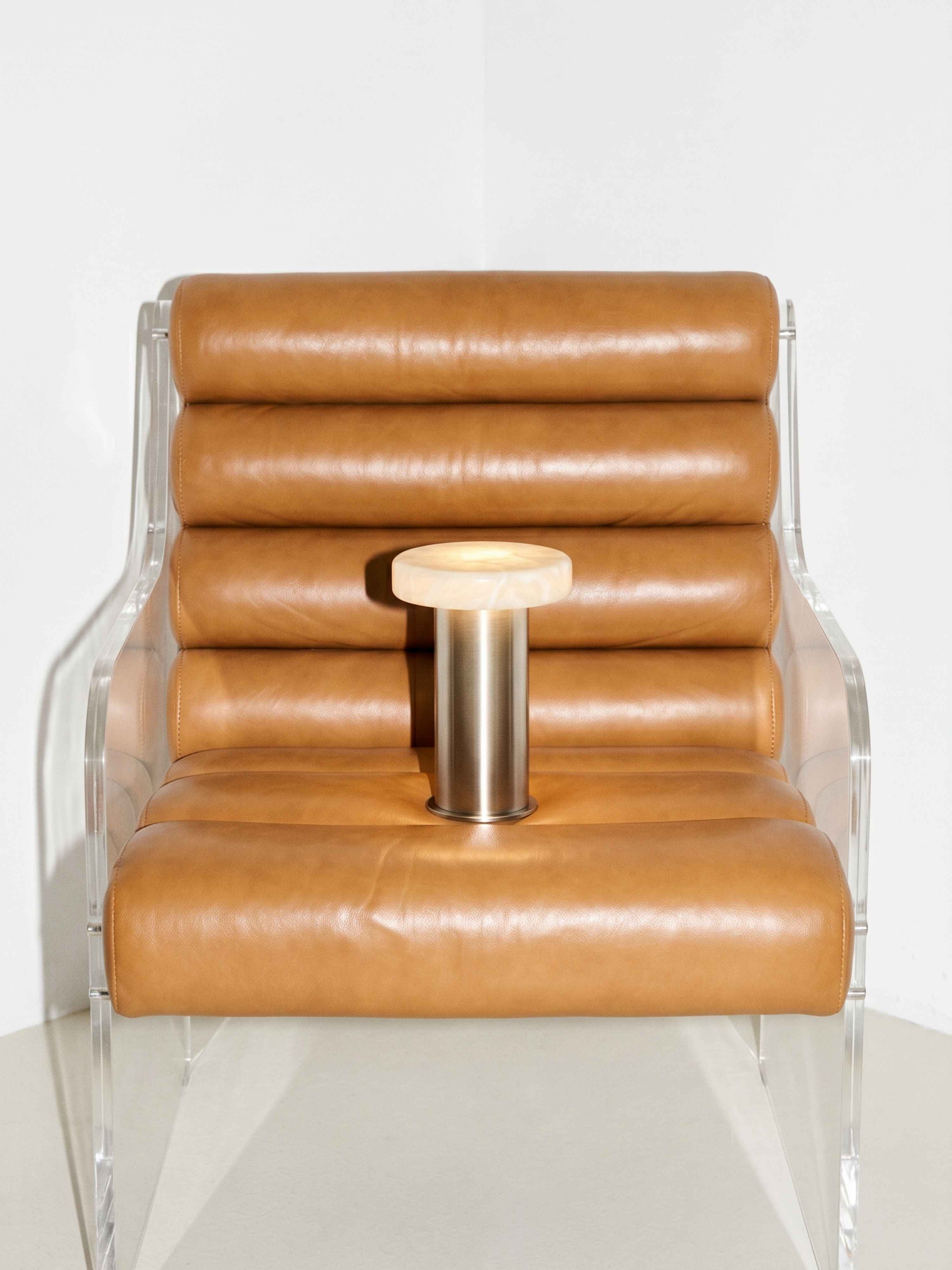 Bogen-Mini-Traglampe | Alabaster
