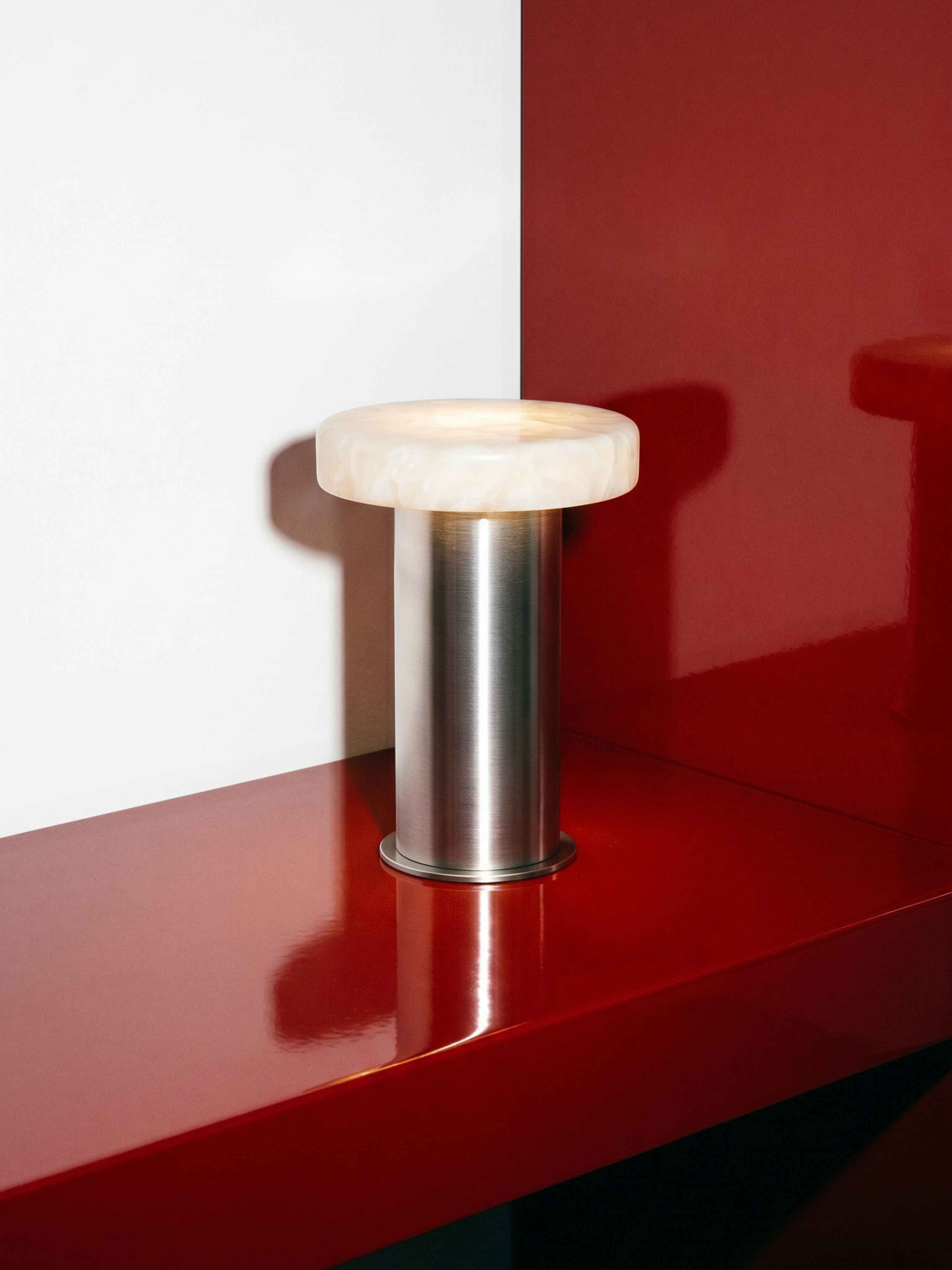 Bogen-Mini-Traglampe | Alabaster