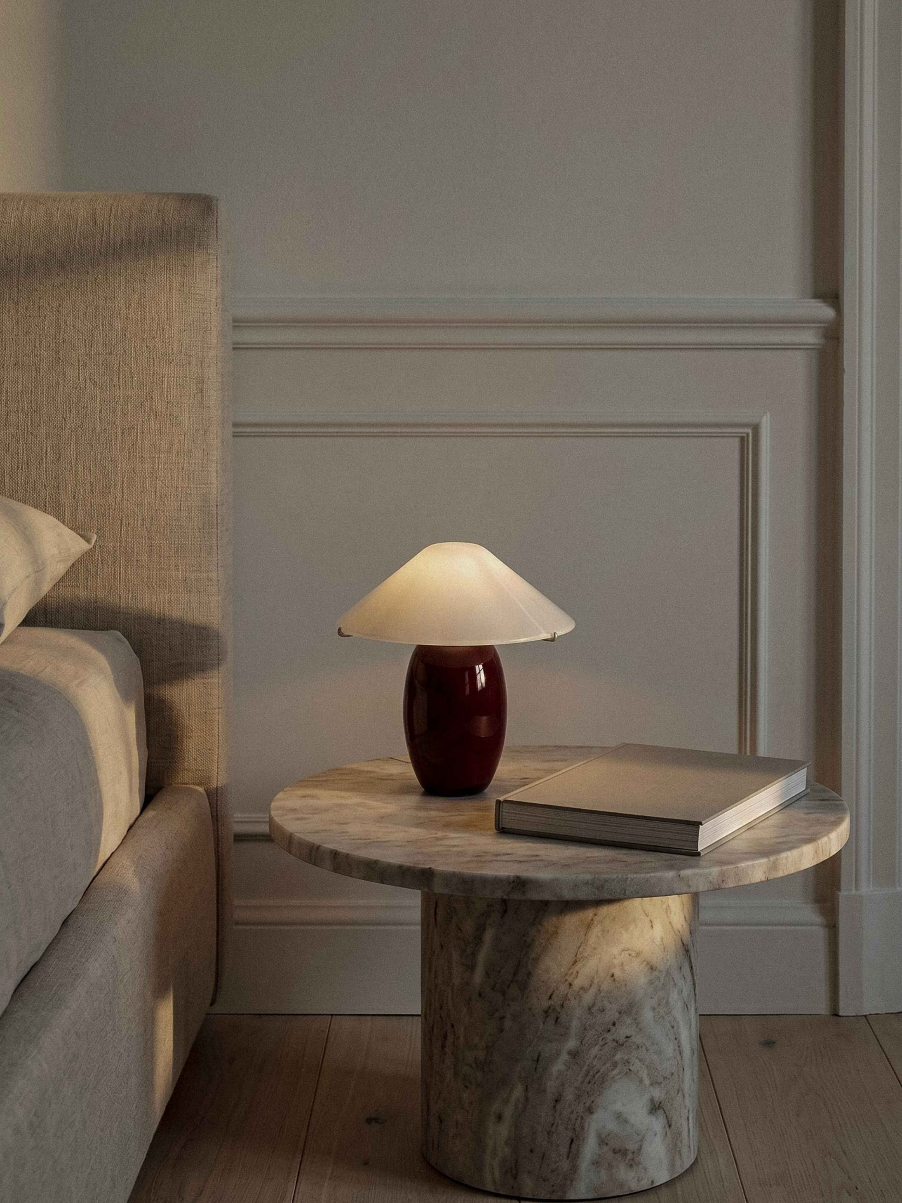 Maríel Tragbare Lampe | Rote Keramik