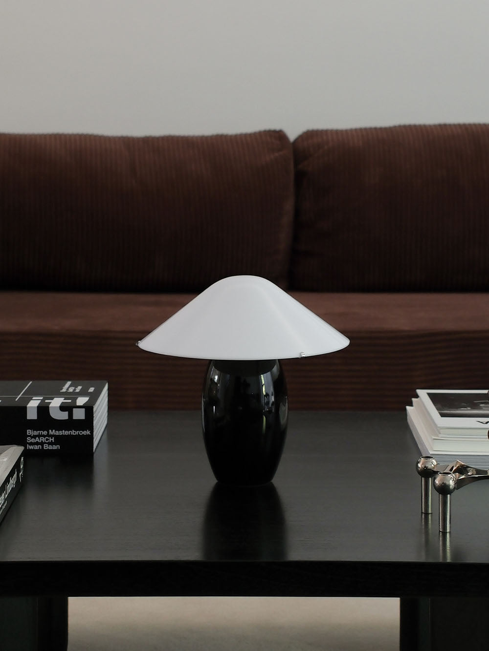 Maríel Portable Lamp | Black Ceramic