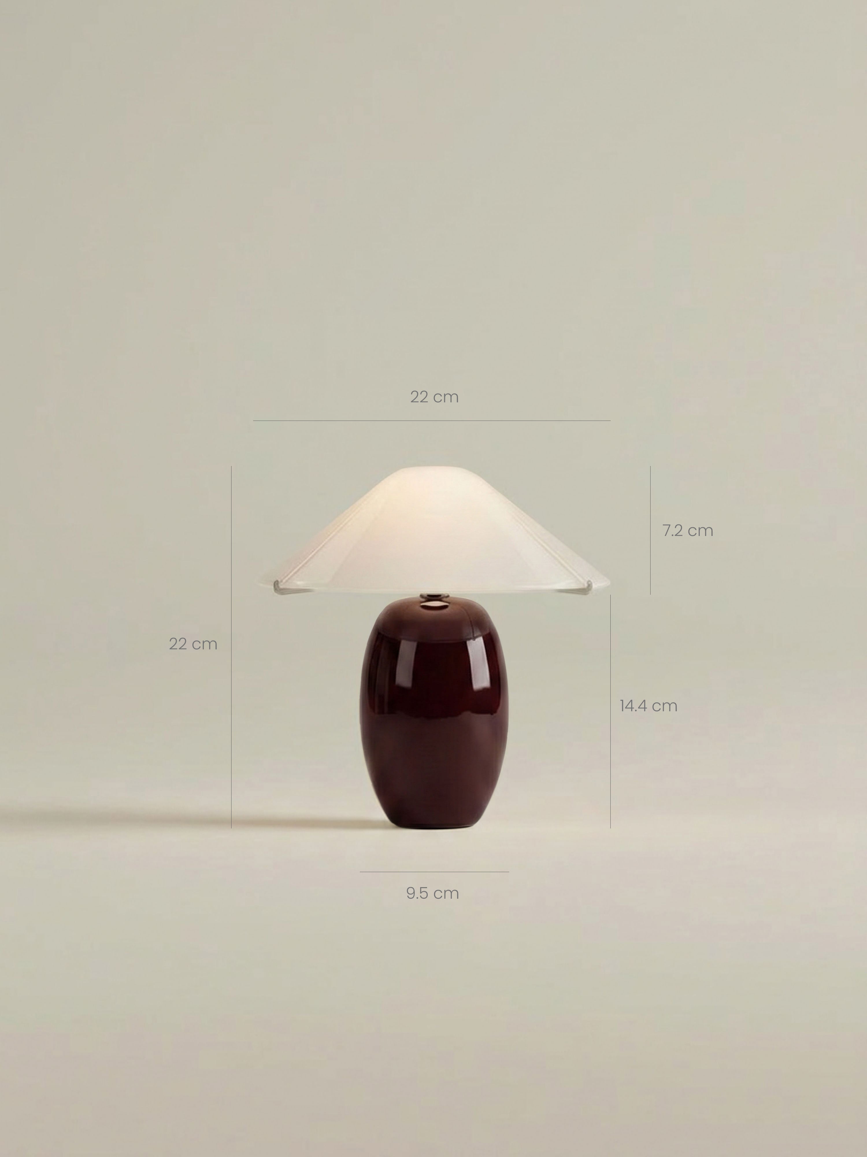 Maríel Tragbare Lampe | Rote Keramik