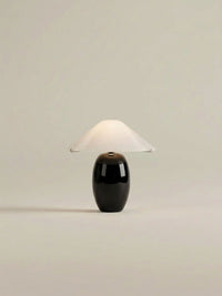 Maríel Tragbare Lampe | Schwarze Keramik