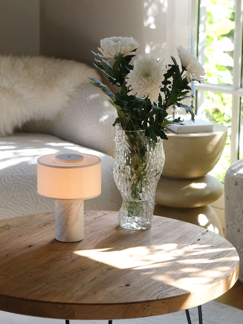 Auríe Tragbare Lampe | Weißer Marmor
