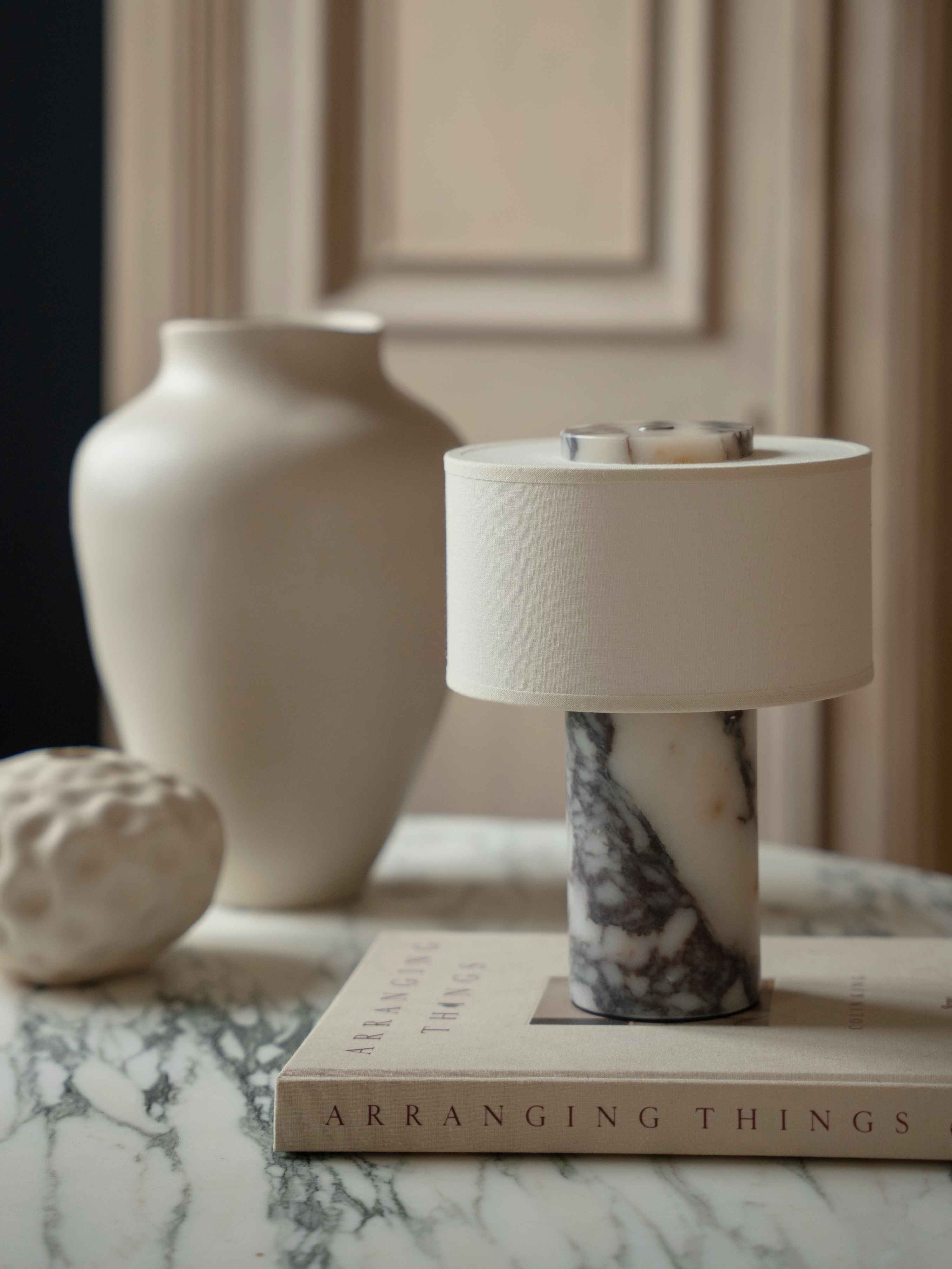 Auríe Portable Table Lamp - Calacatta Viola