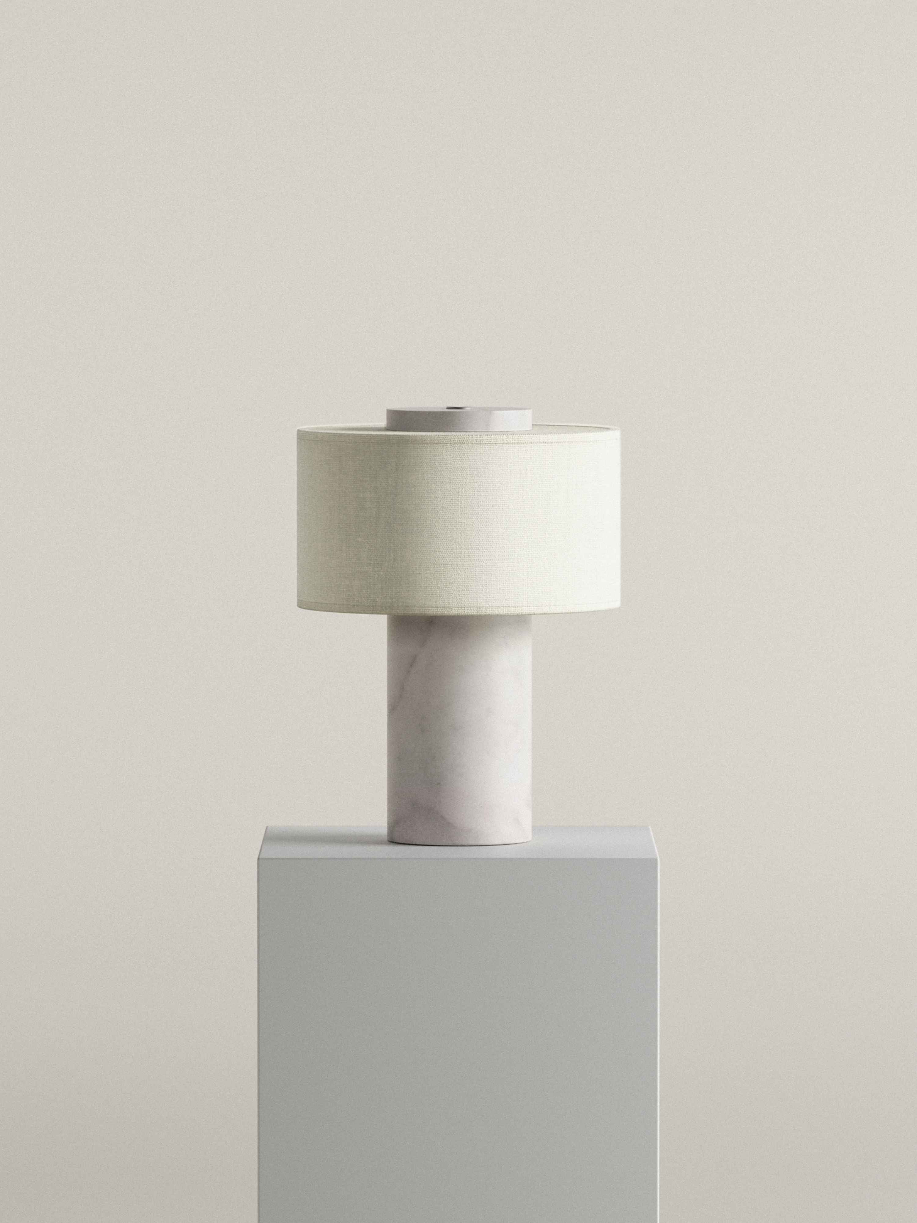 Auríe Portable Table Lamp - White Marble