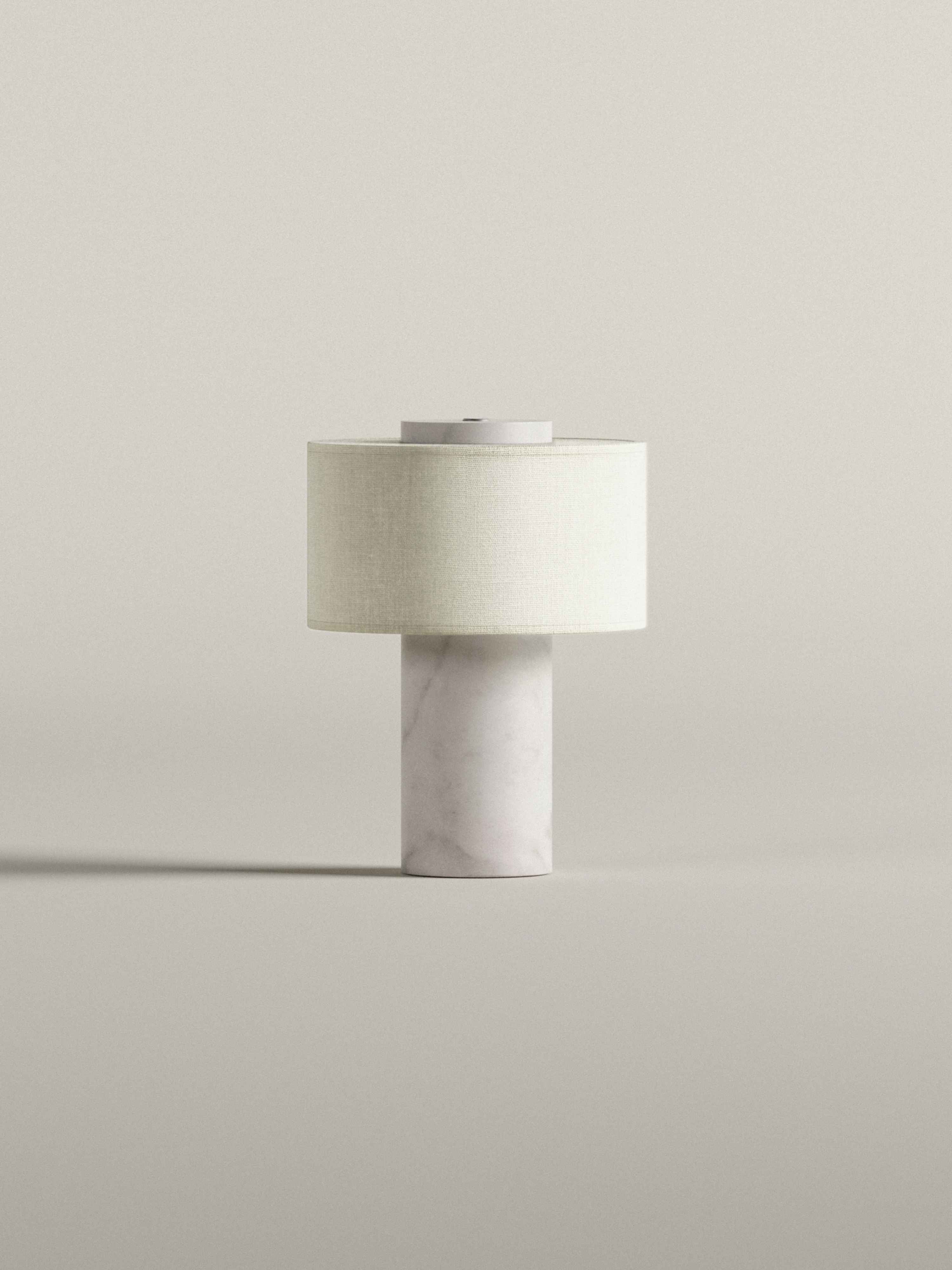 Auríe Portable Table Lamp - White Marble