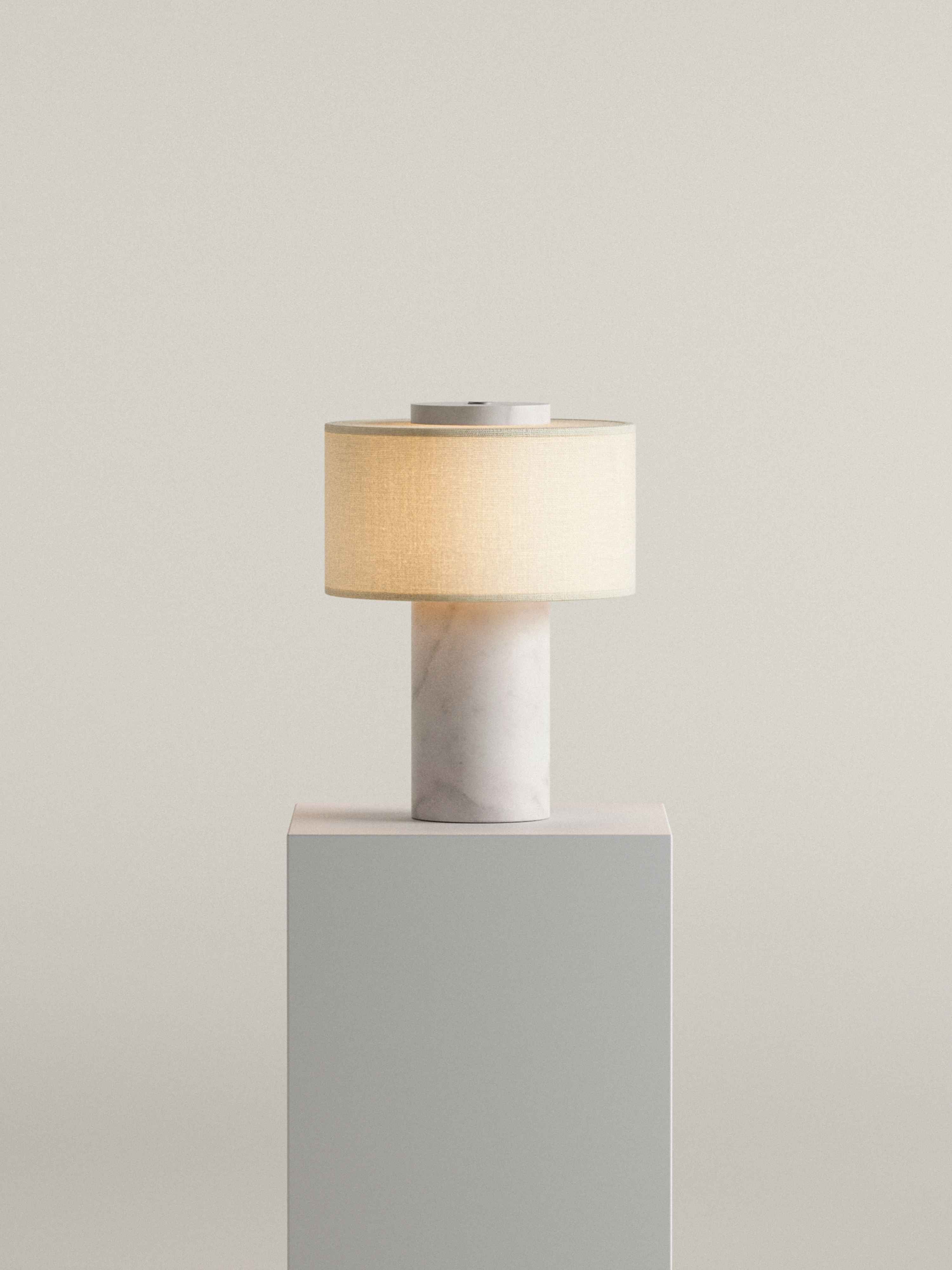 Auríe Portable Table Lamp - White Marble