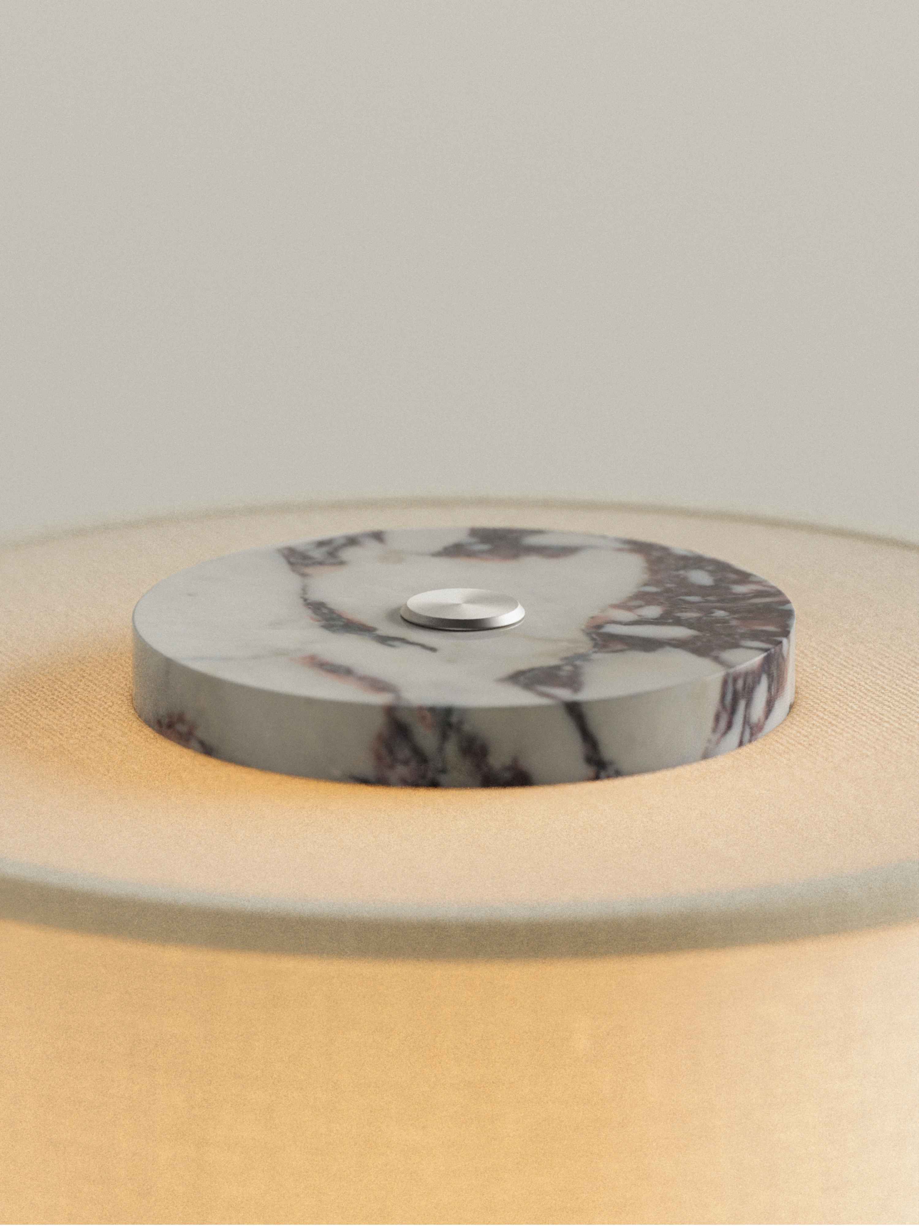 Auríe Portable Lamp | Calacatta Viola Marble & Linen