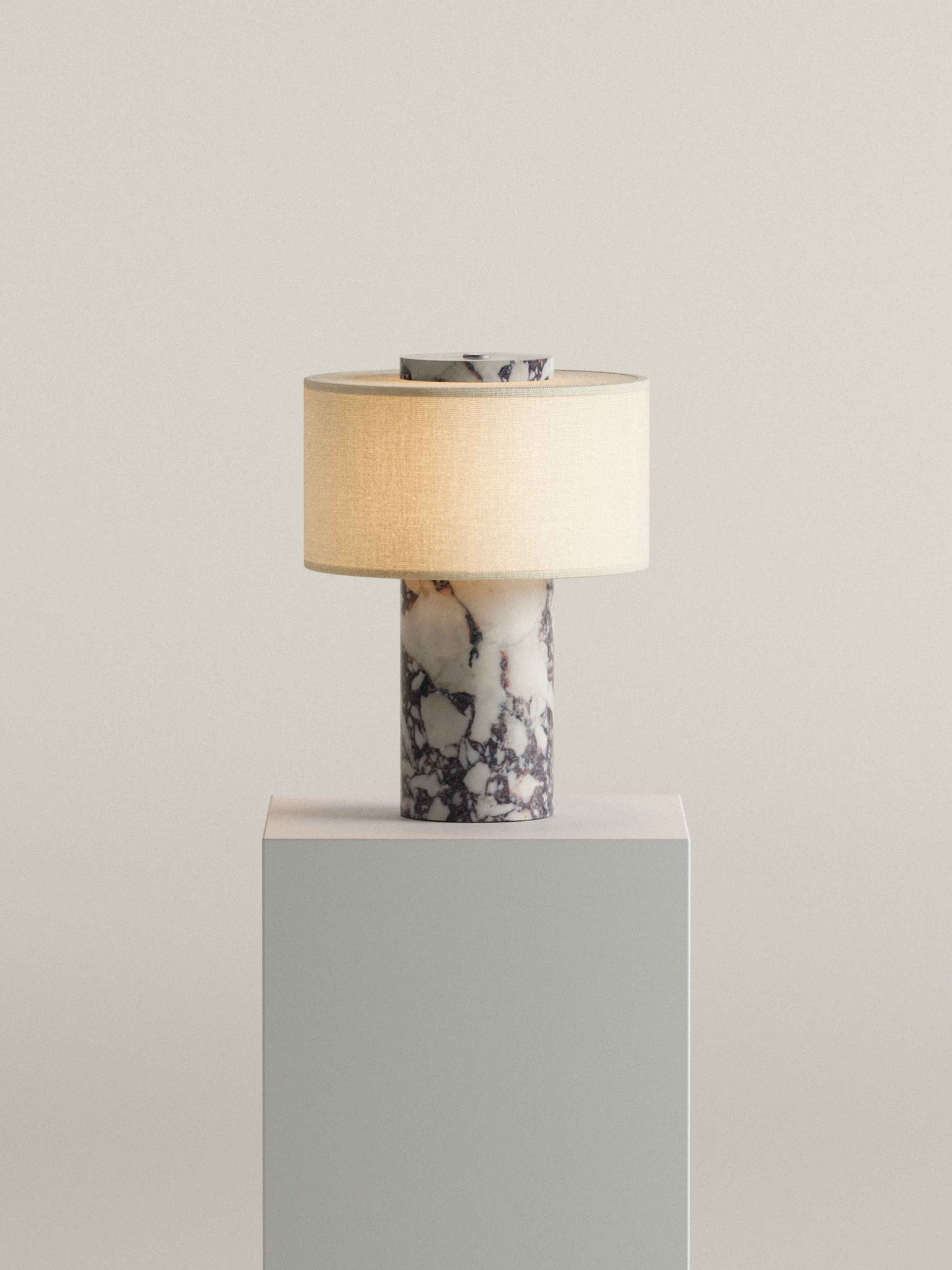 Auríe Portable Table Lamp - Calacatta Viola