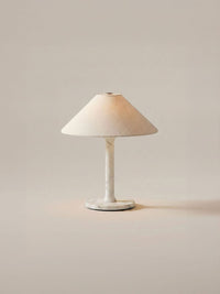 Rossa Tragbare Lampe | Weißer Marmor & Leinen