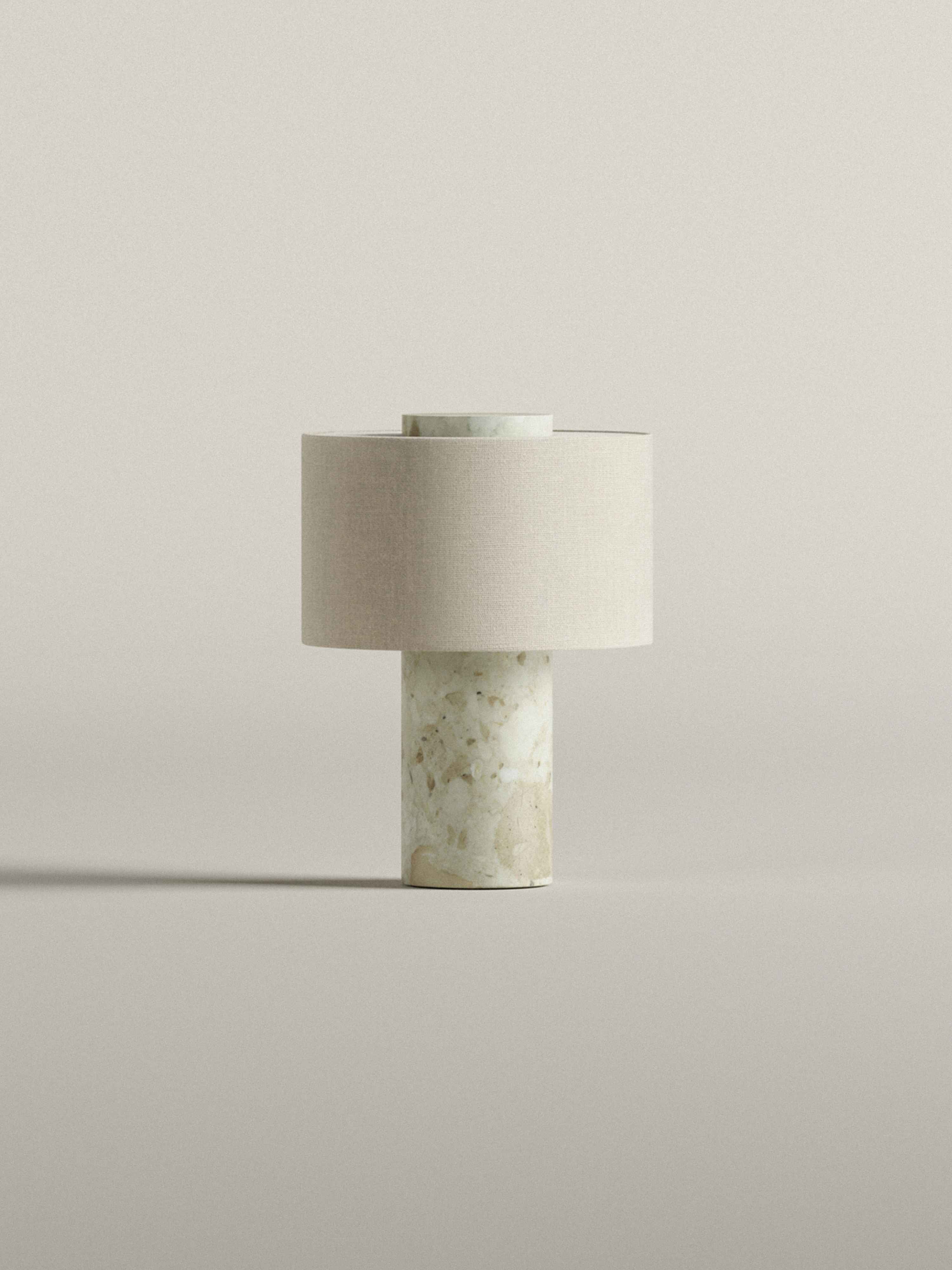 (Early Access) Aurum Table Lamp Small V. 2 | Calacatta Viola Marble & Linen | Portable