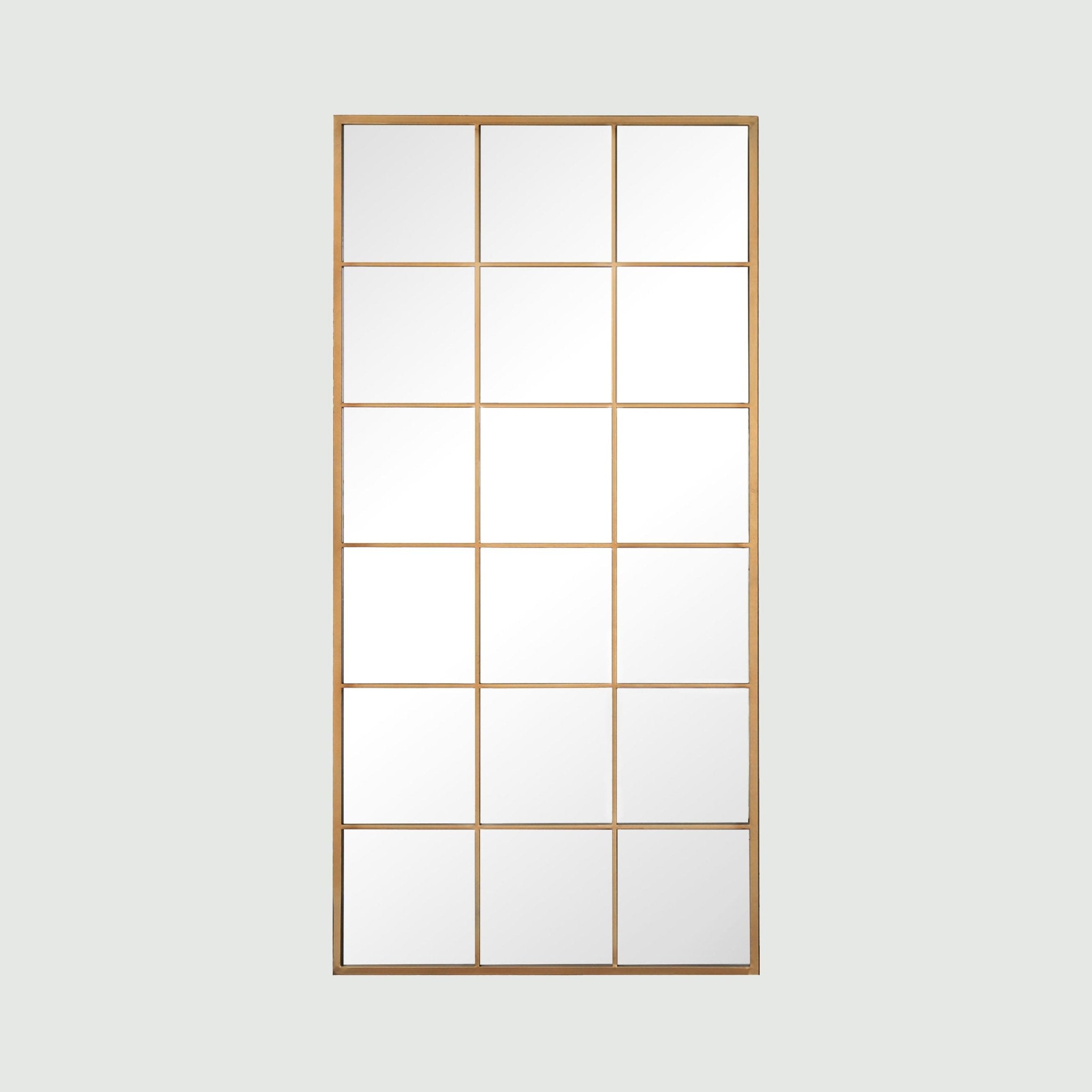 Grid Mirror No.1 | Großer Spiegel mit Goldrahmen 220 × 110 cm - Blossholm