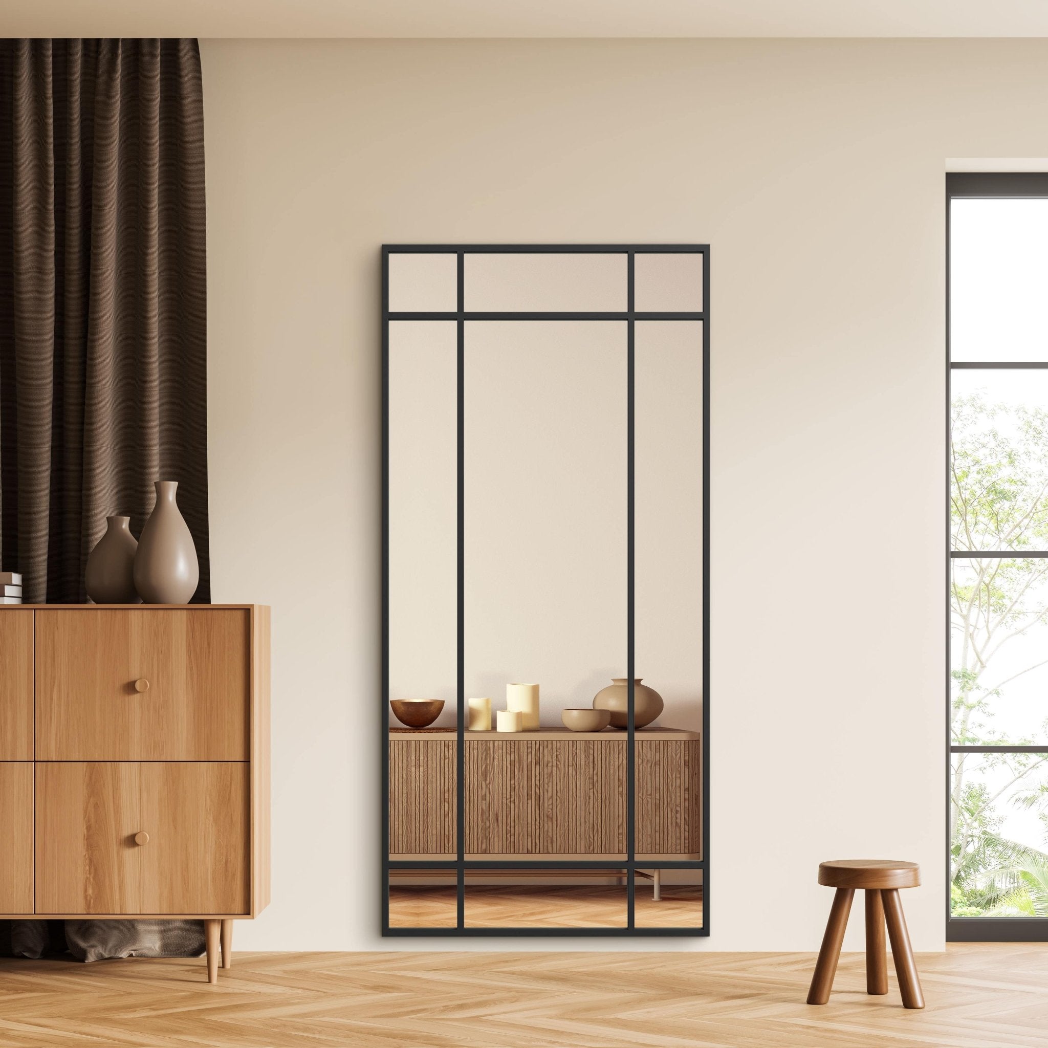 Industrial Mirror No. 1 | Spiegel mit Eisenrahmen | 180 × 90 cm - Blossholm