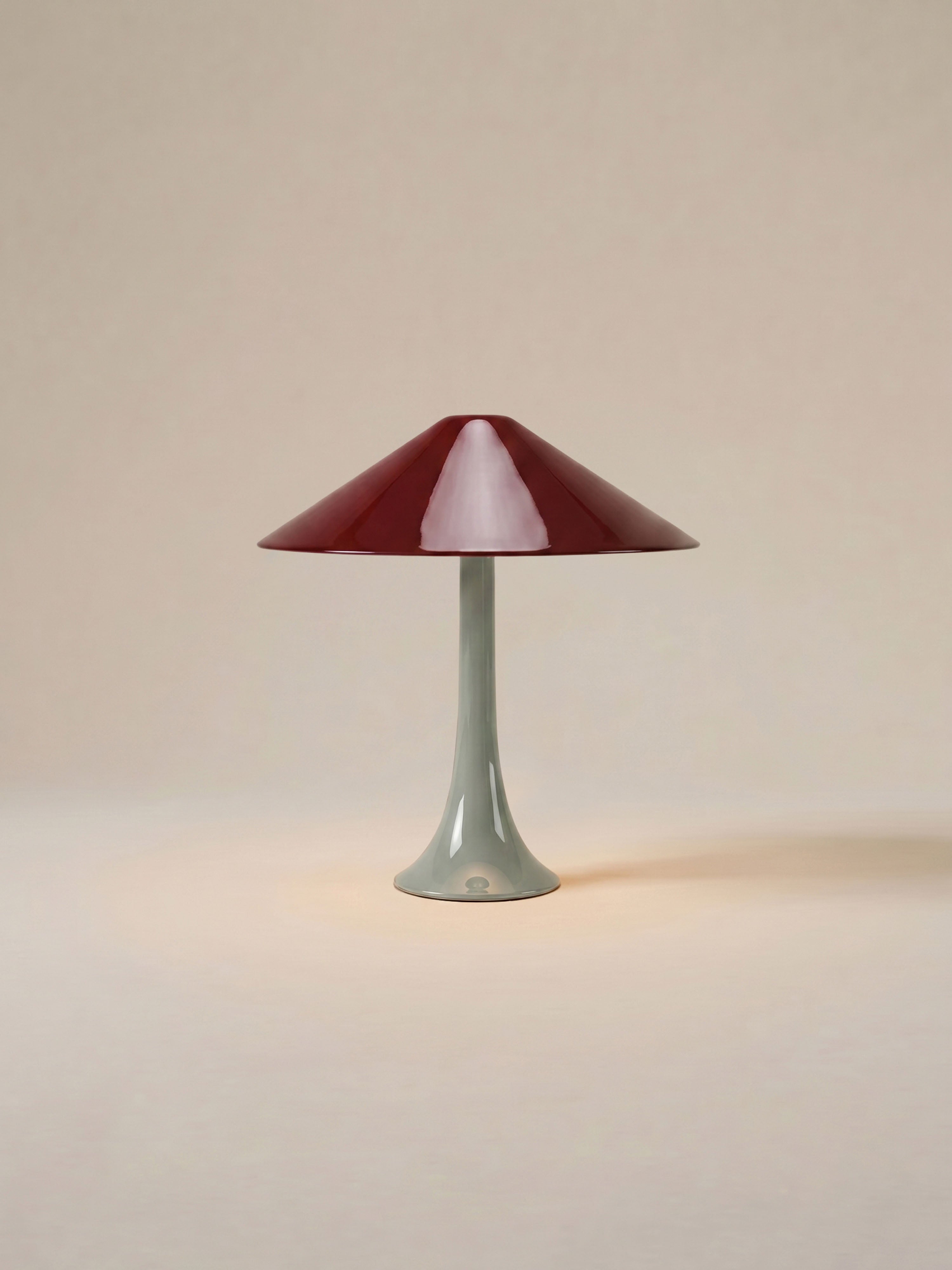 Nova Große tragbare Lampe | Burgunderrot