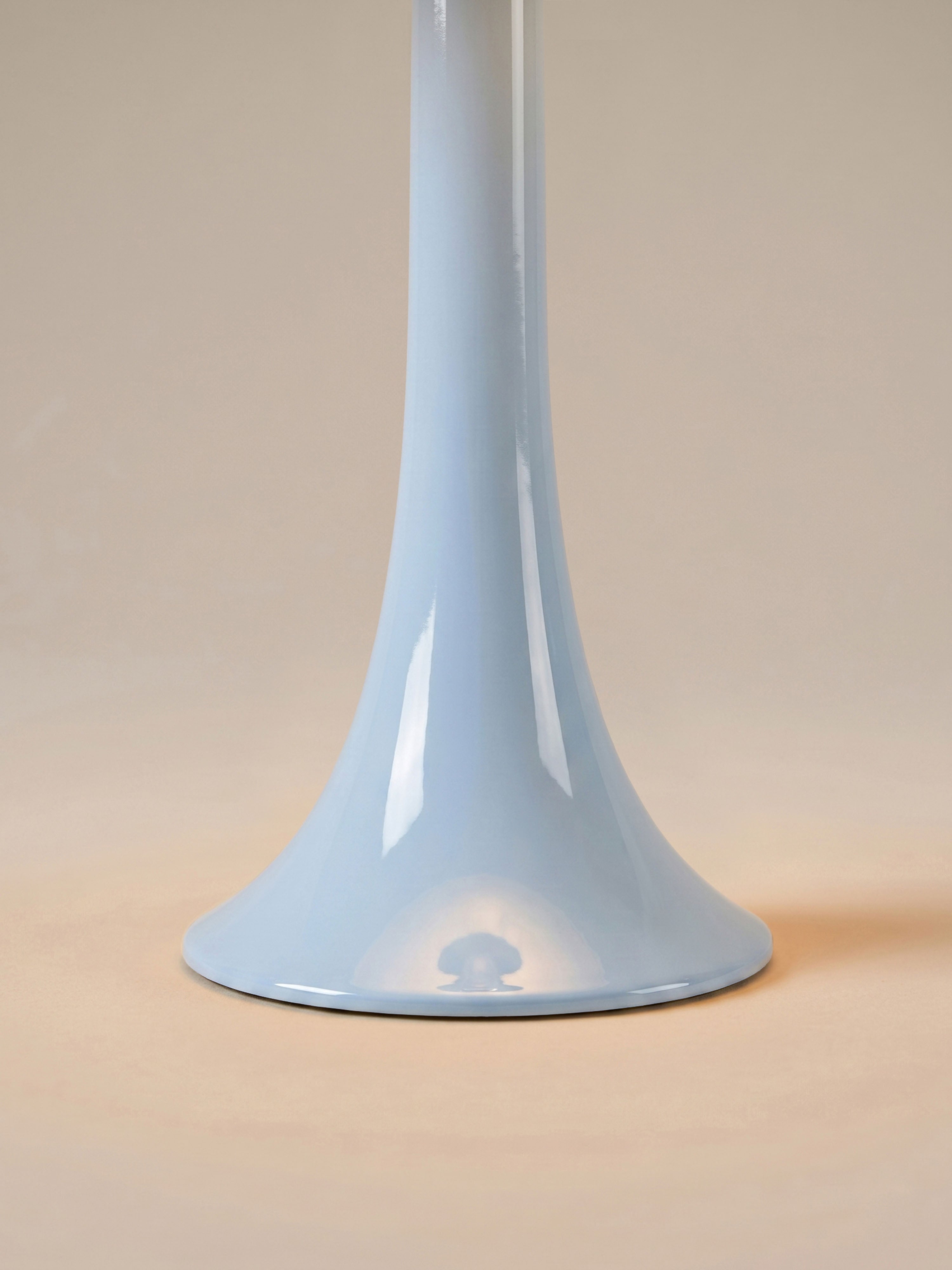 Nova Large Portable Lamp | Aqua Base & Brown Shade
