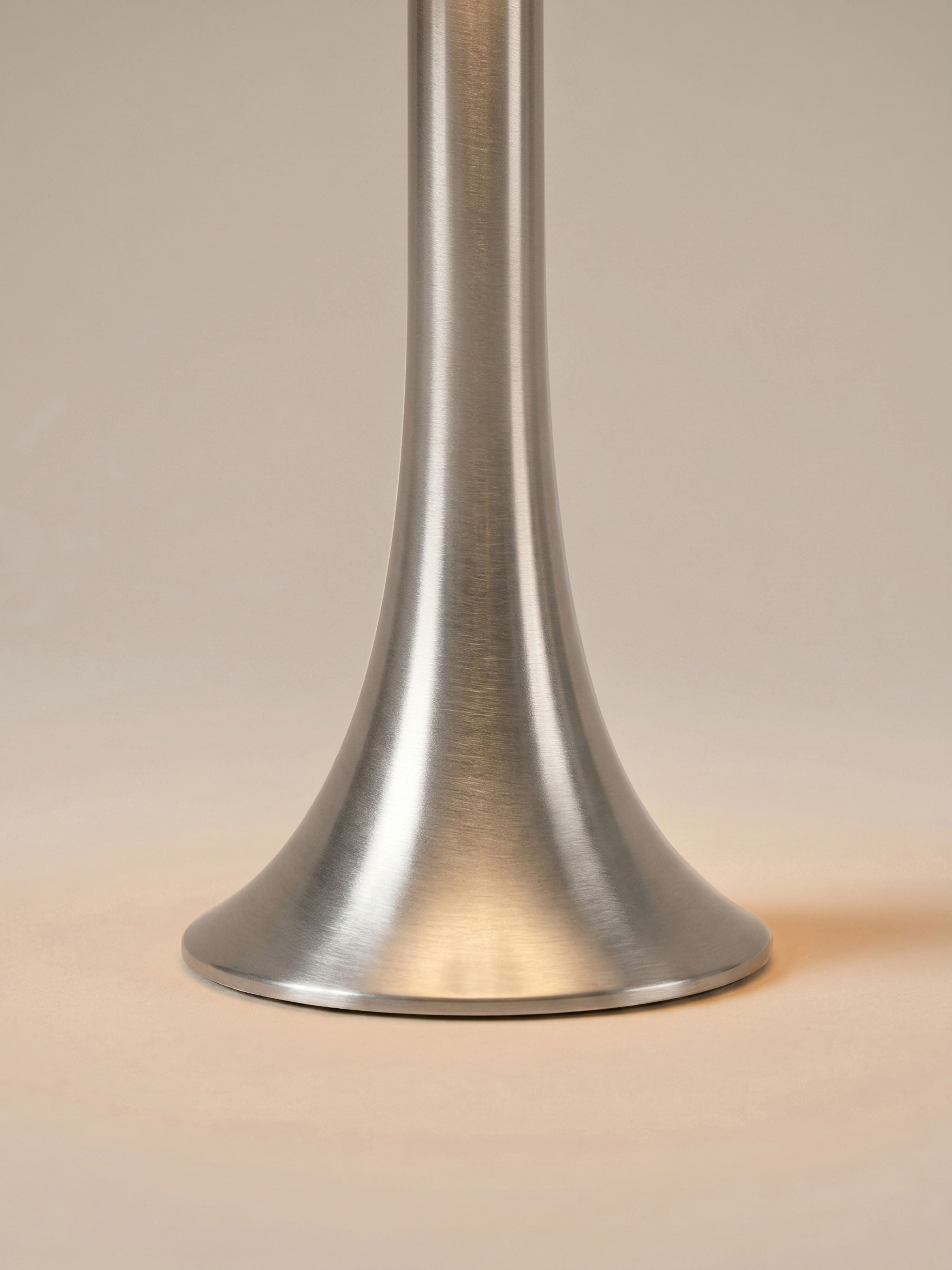 Nova Large Portable Lamp | Satin Silver