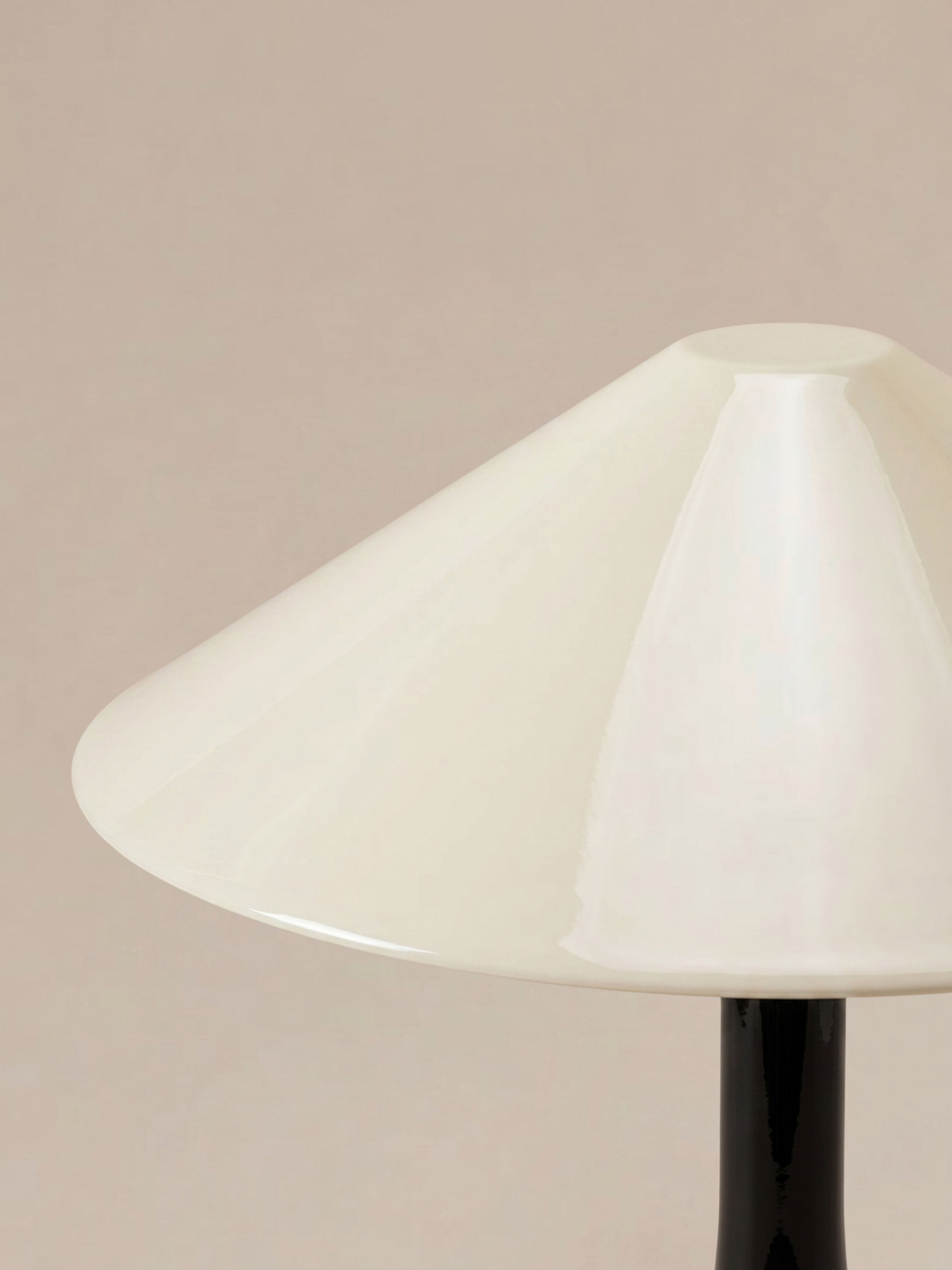 Nova Large Portable Lamp | Black Base - Cream Shade