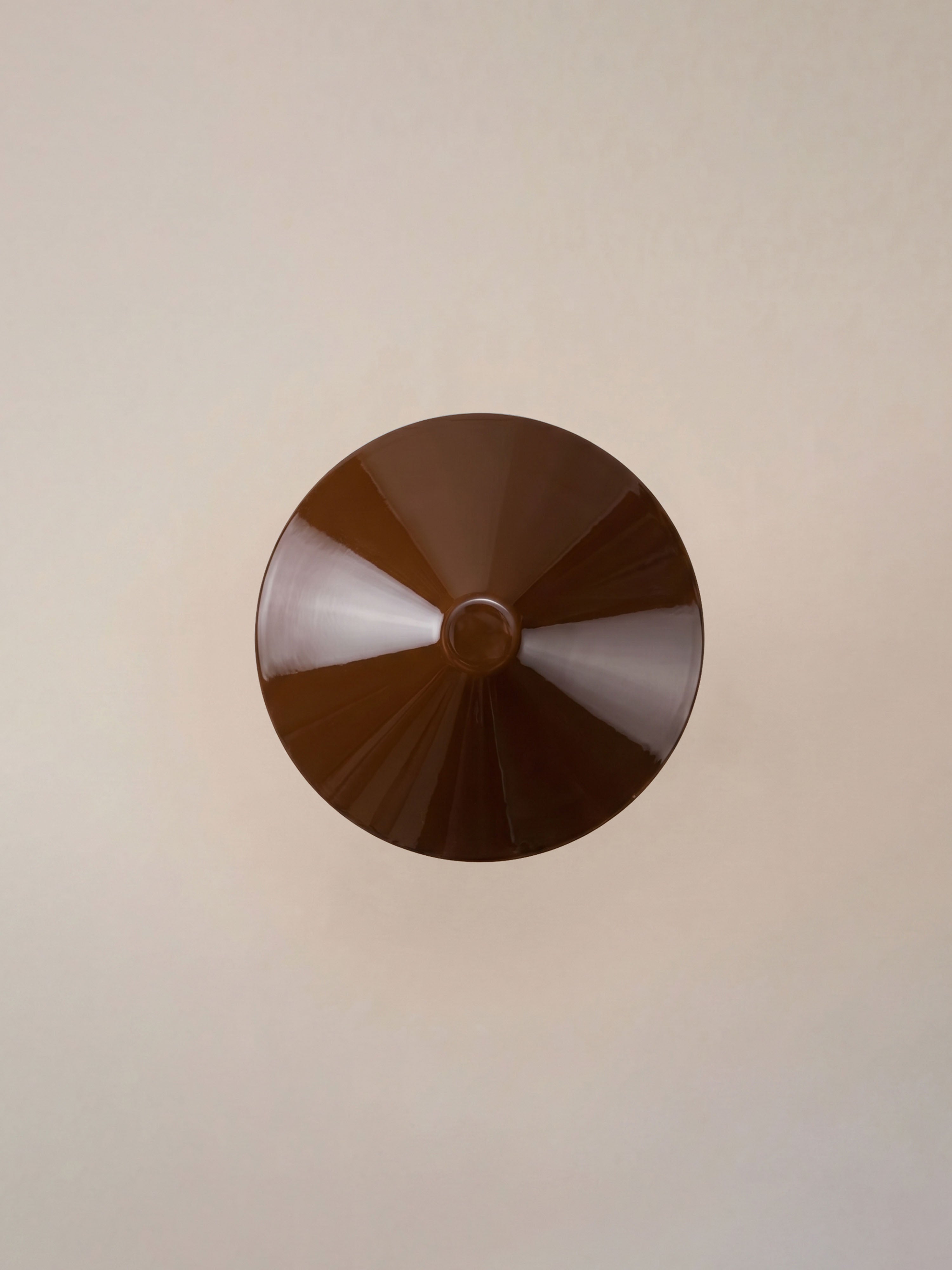 Nova Large Portable Lamp | Chrome Base - Brown Shade