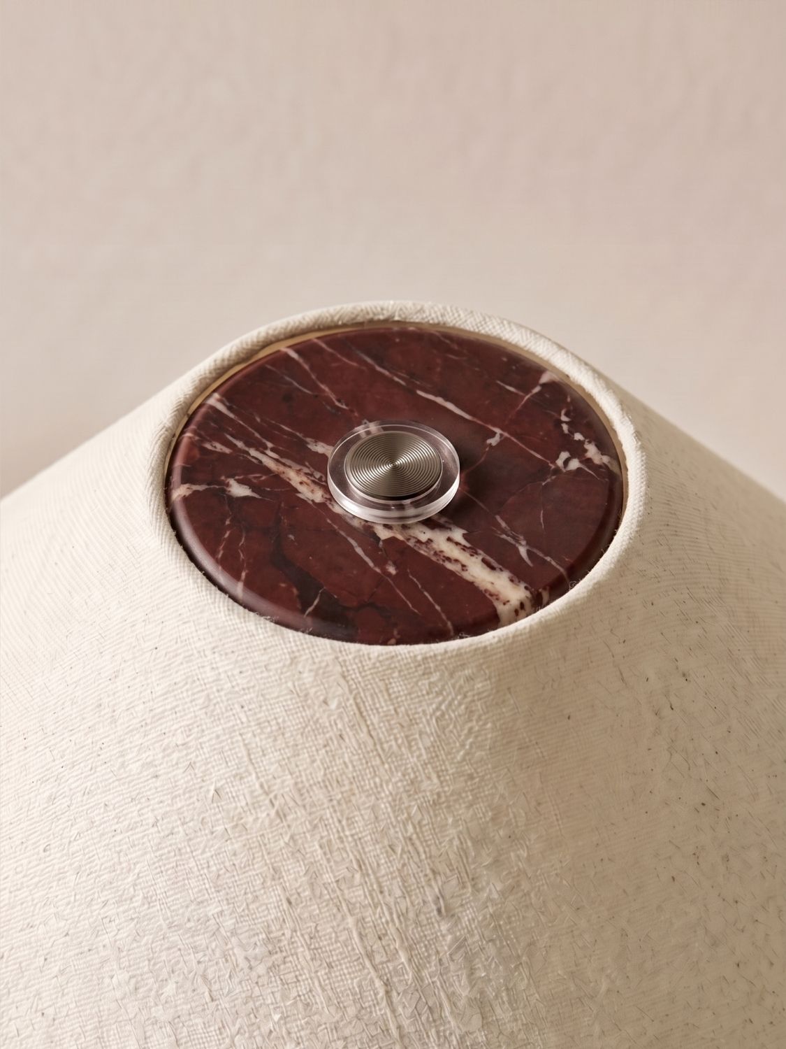 Das Original – Rossa Tragbare Lampe | Calacatta Viola & Leinen