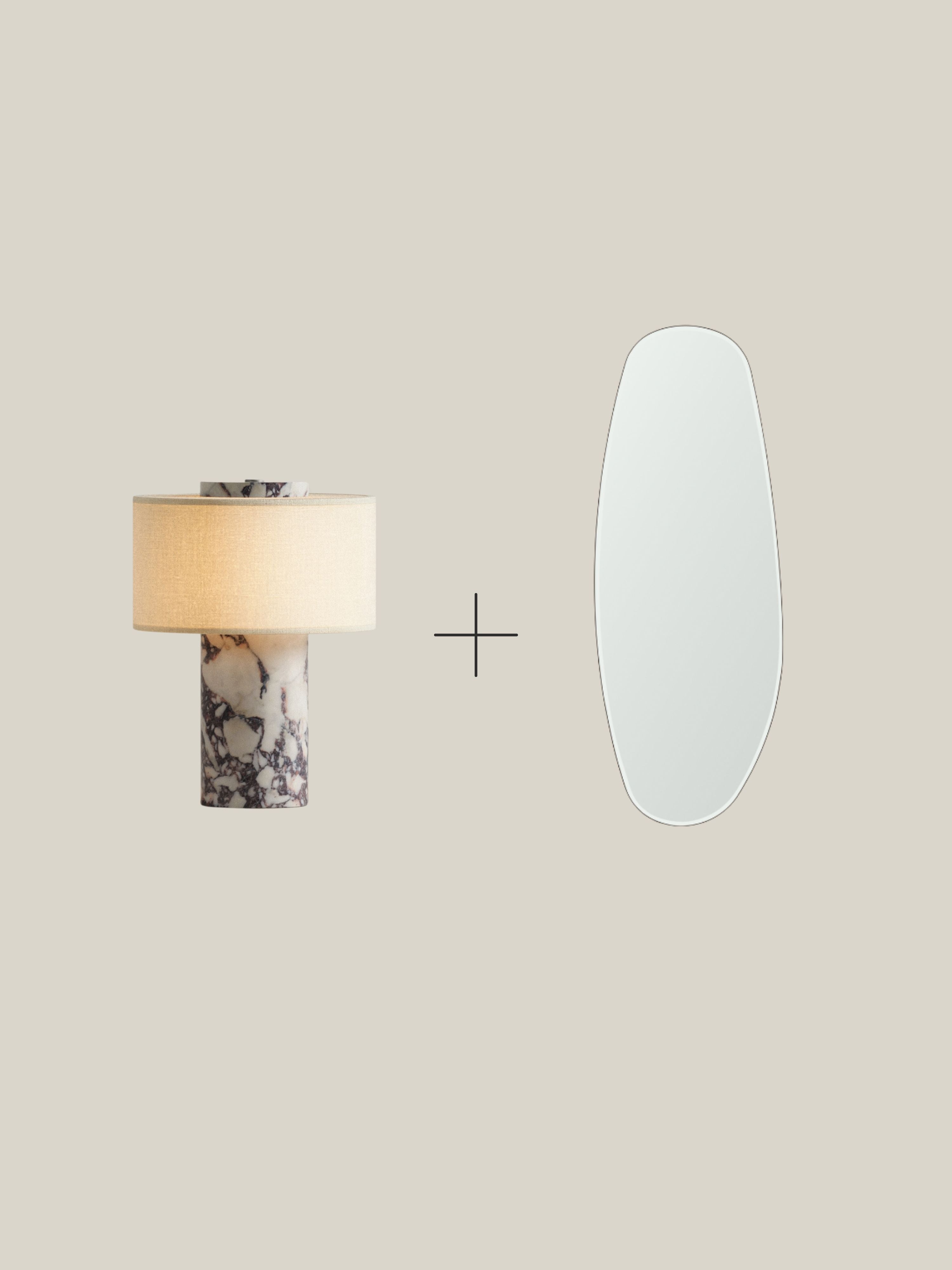 Set of 2 - Opal Mirror + Calacatta Viola