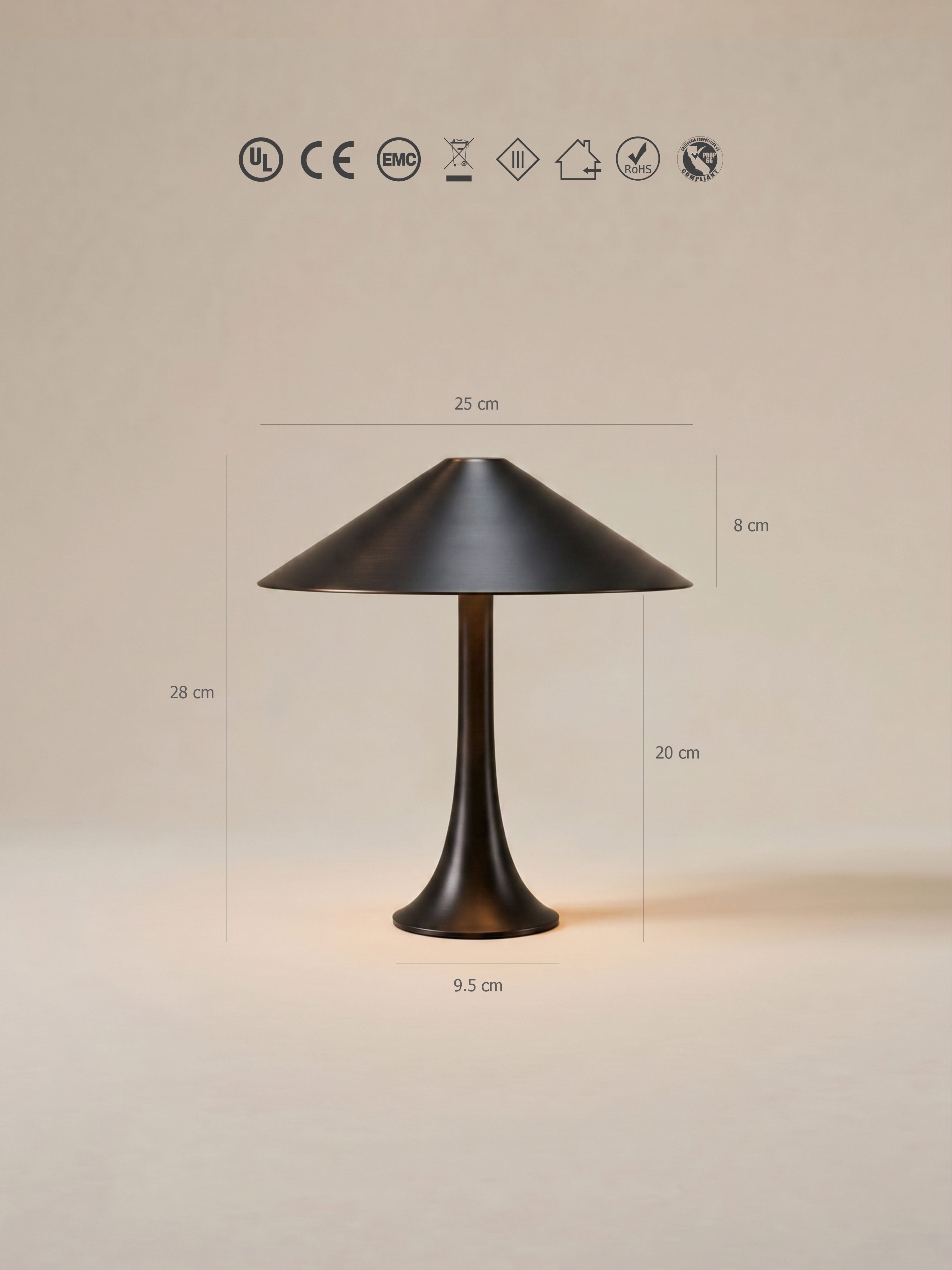 Nova Large Portable Lamp | Black Steel