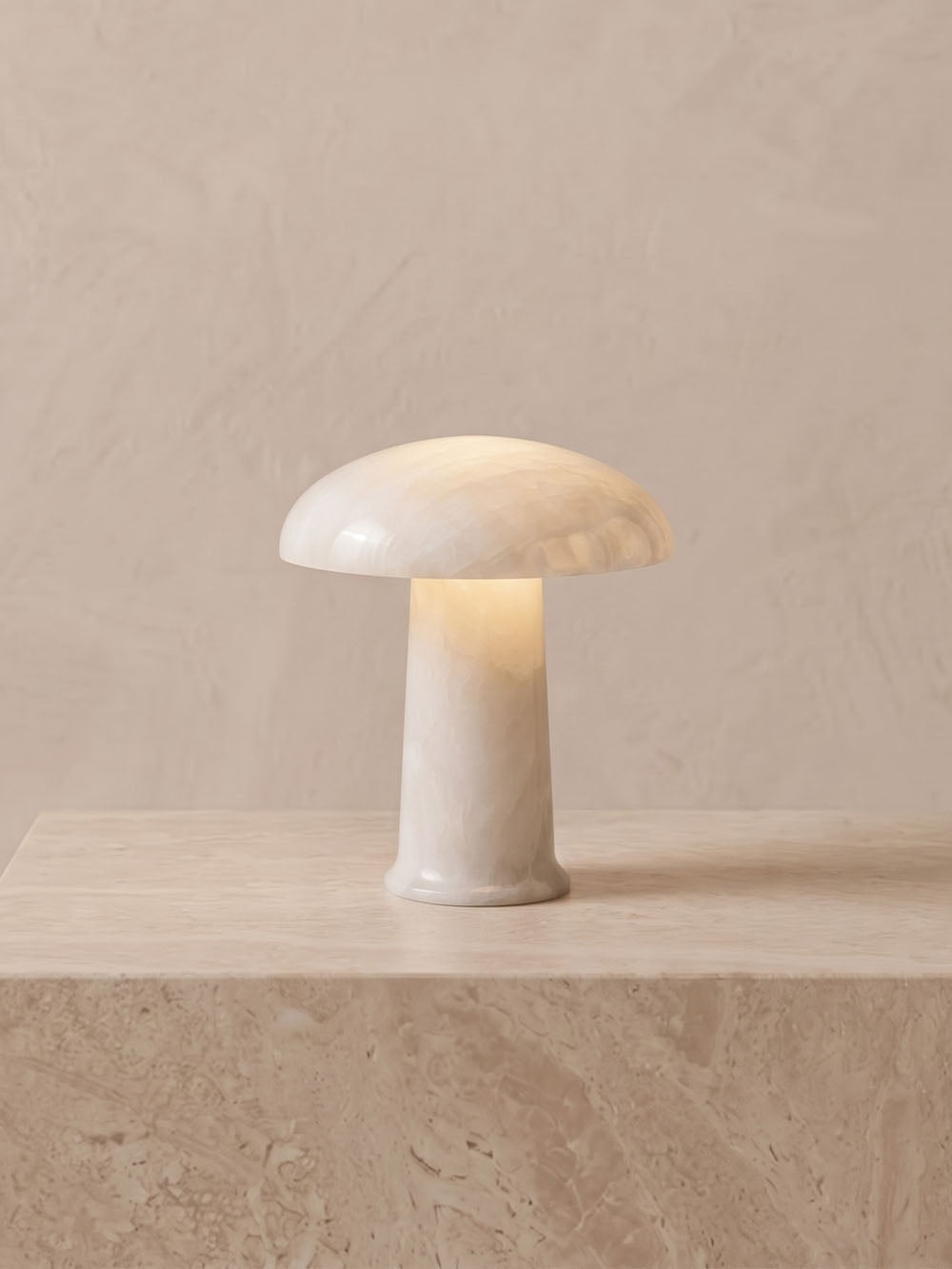 Cera Mini Portable Lamp | Alabaster