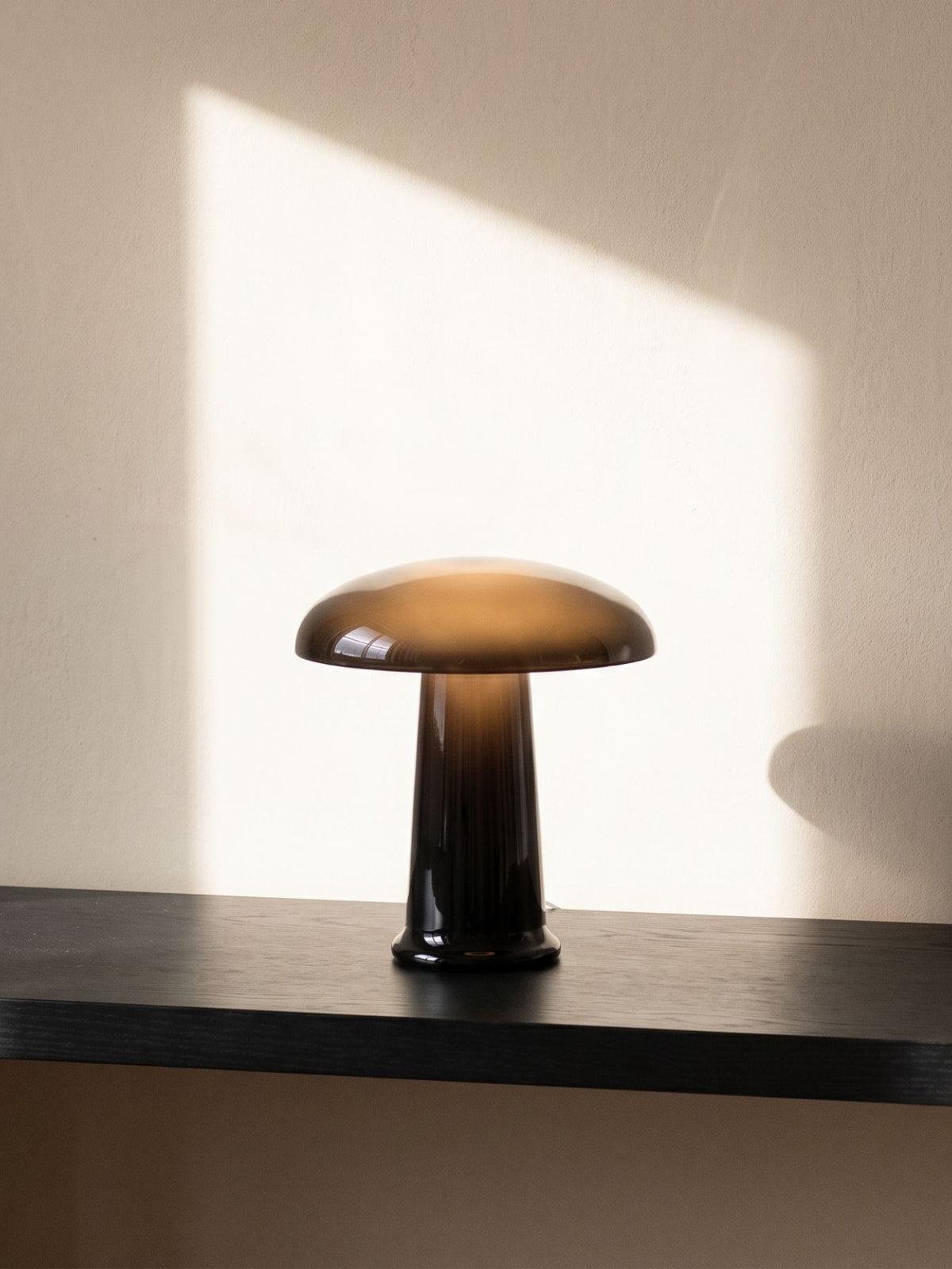 Cera Mini Portable Lamp | Black Glass