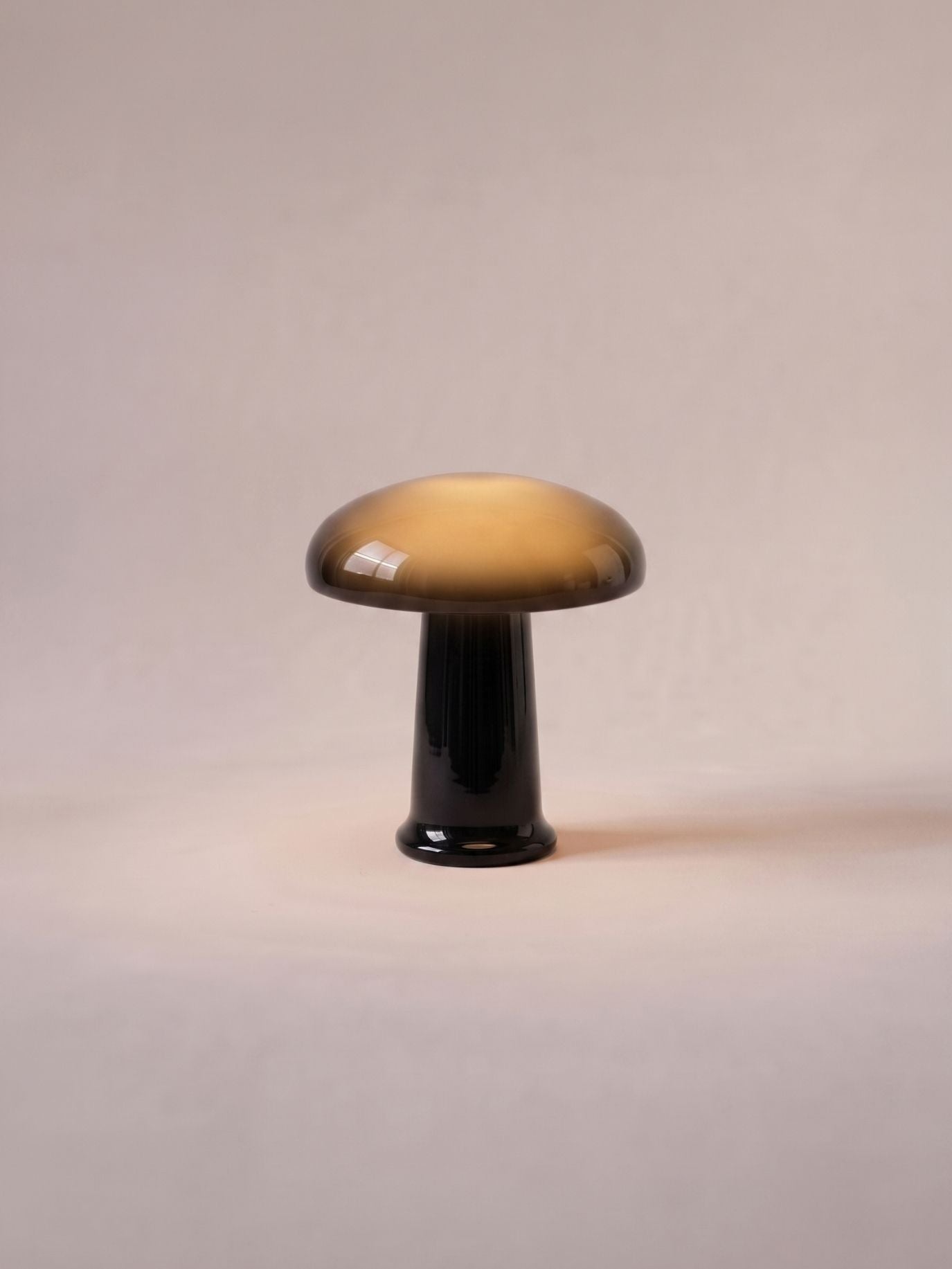 Cera Mini Portable Lamp | Black Glass