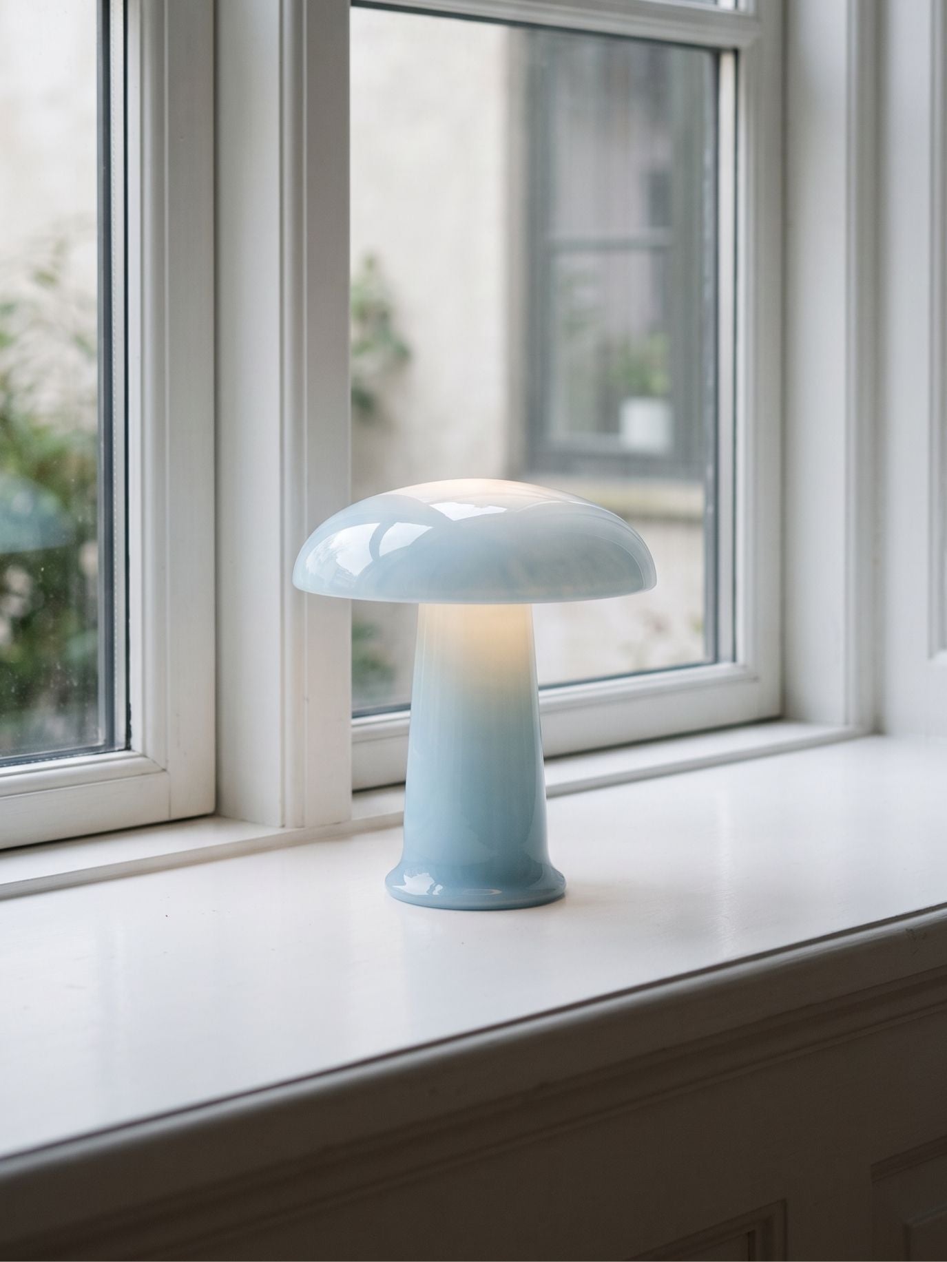 Cera Mini Portable Lamp | Blue Glass