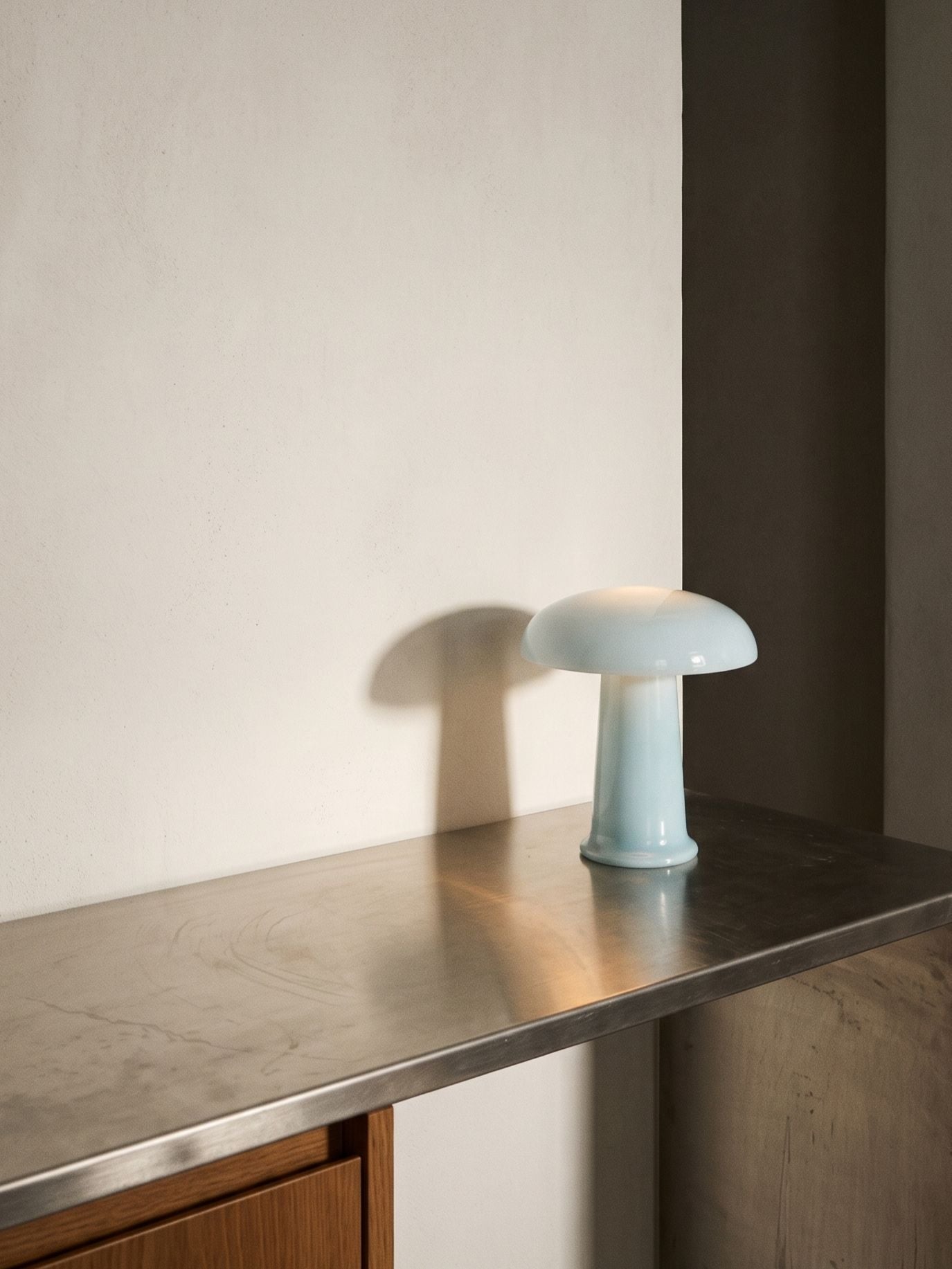 Cera Mini Portable Lamp | Blue Glass