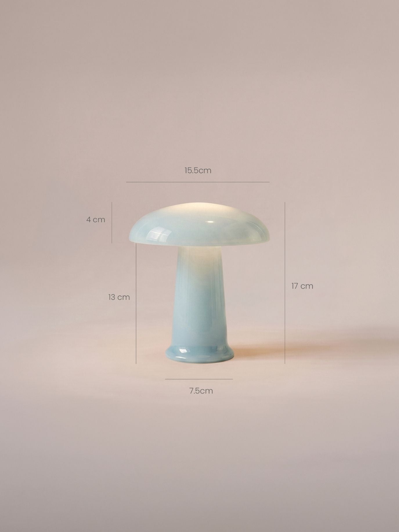 Cera Mini Portable Lamp | Blue Glass