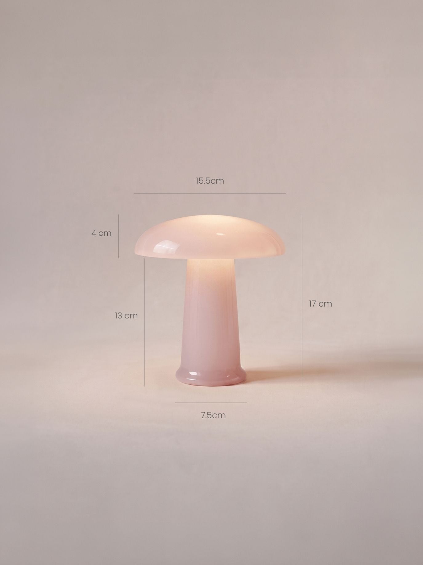 Cera Mini Portable Lamp | Pink Glass