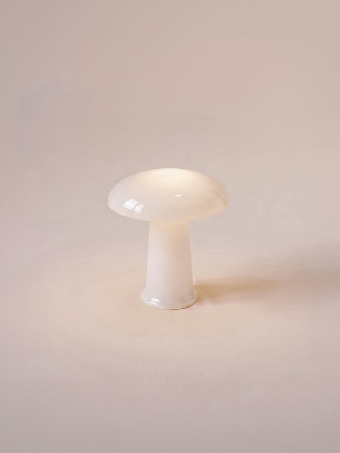 Cera Mini Portable Lamp | White Glass