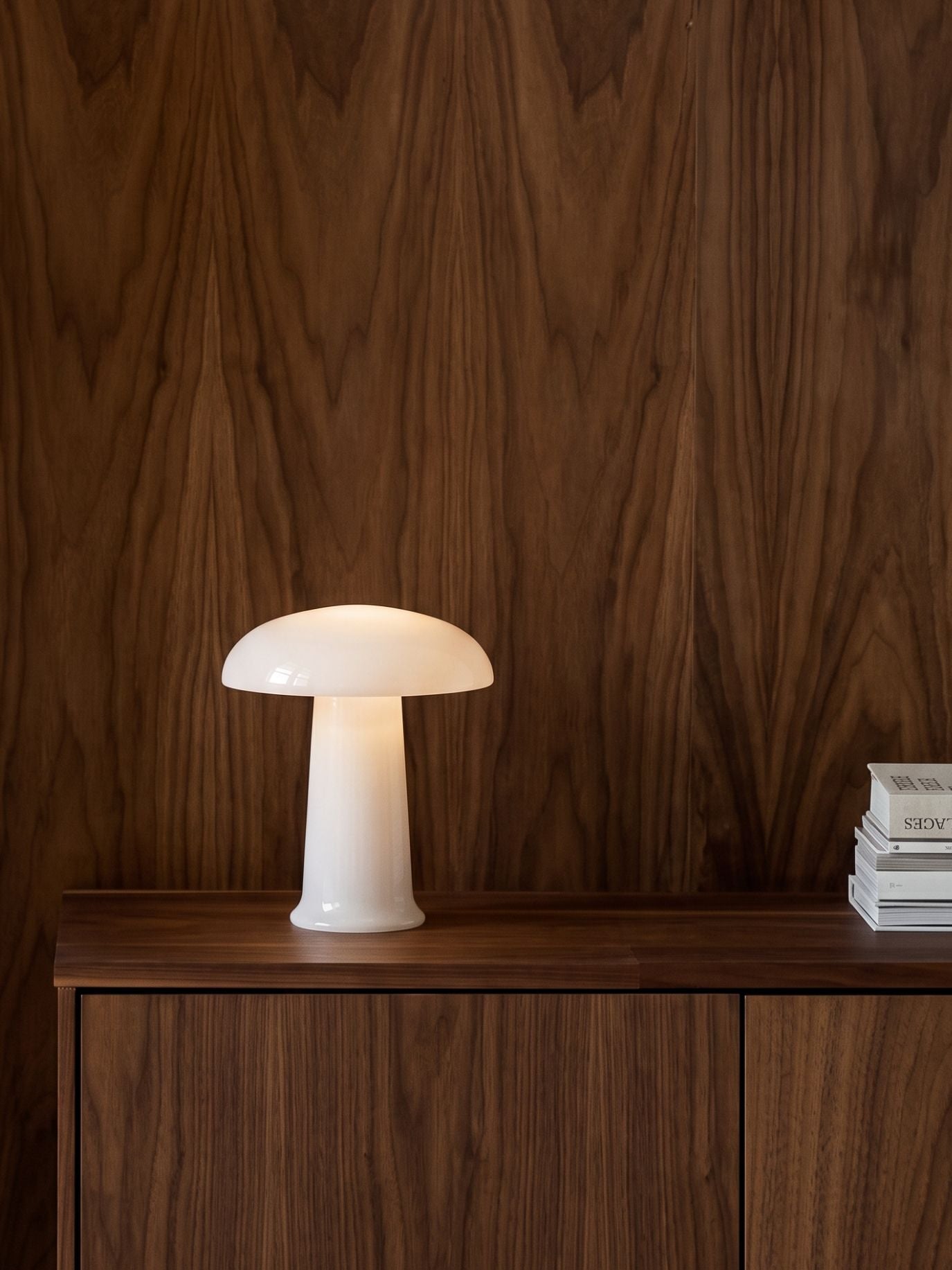 Cera Mini Portable Lamp | White Glass