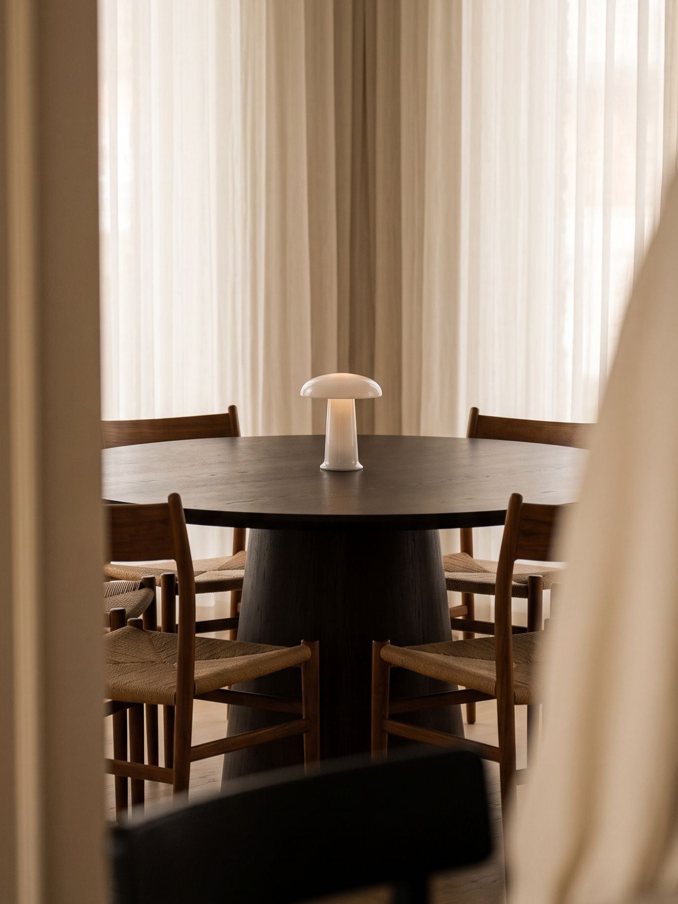 Cera Mini Portable Lamp | White Glass