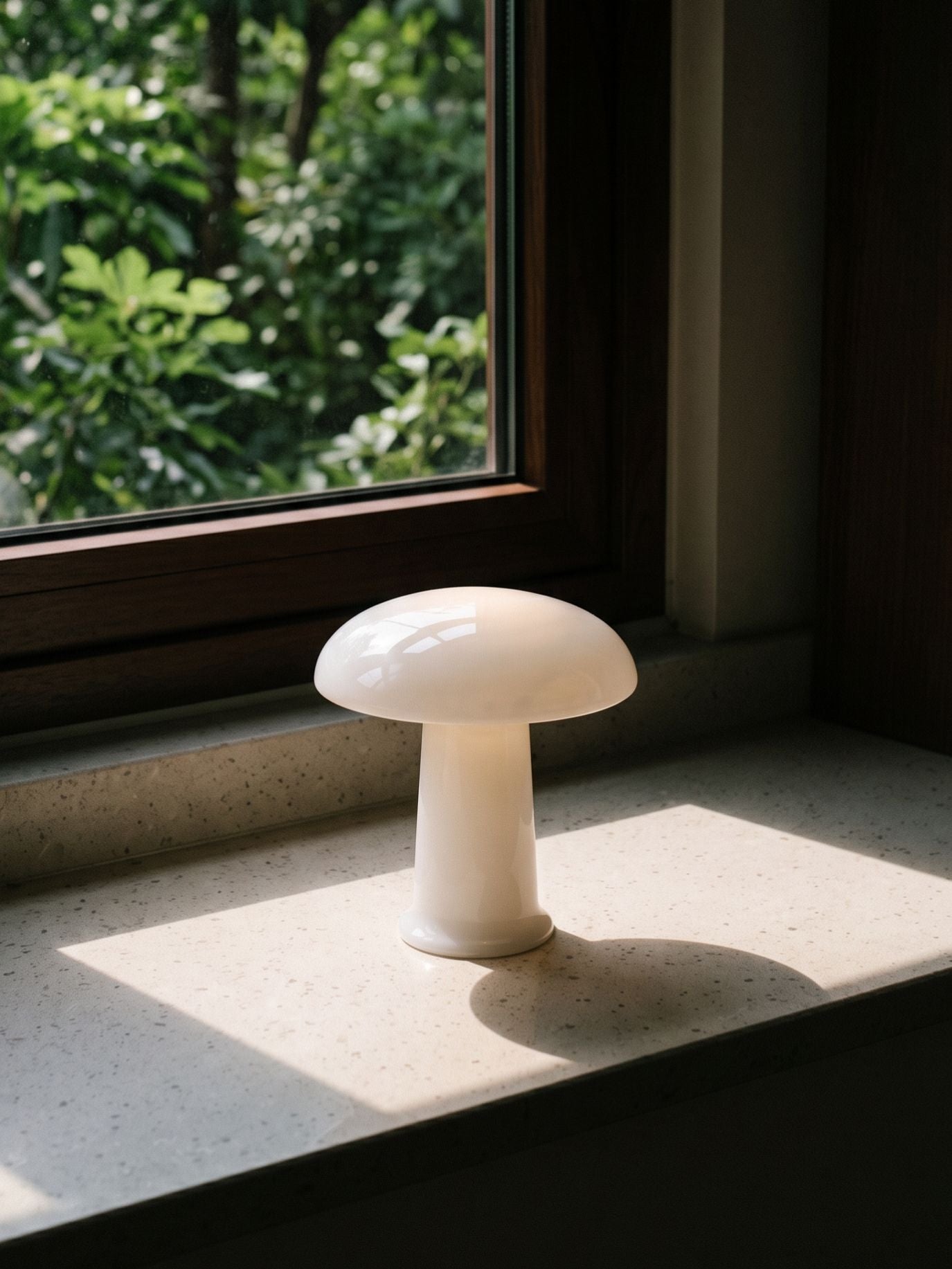 Cera Mini Portable Lamp | White Glass